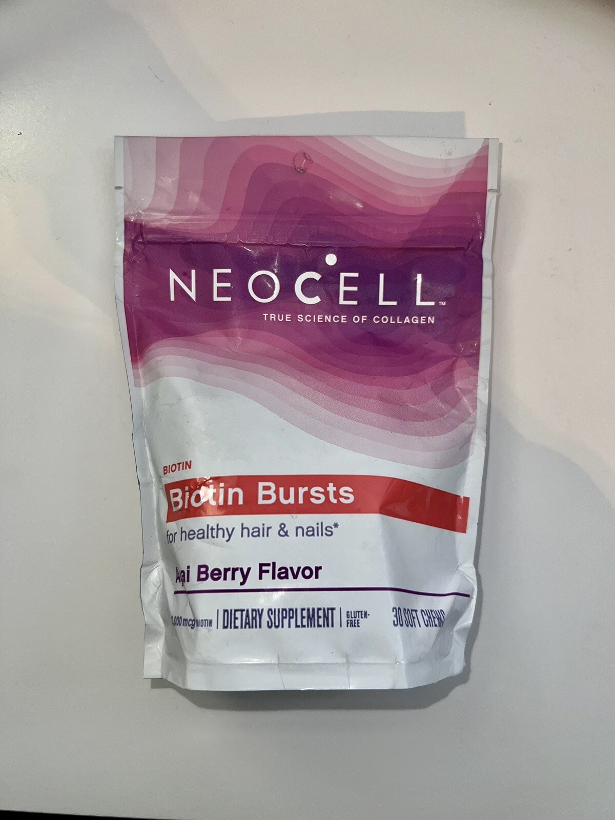 NeoCell Biotin Bursts, Supports Healthy Hair & Nails, Acai Berry Flavor, 30