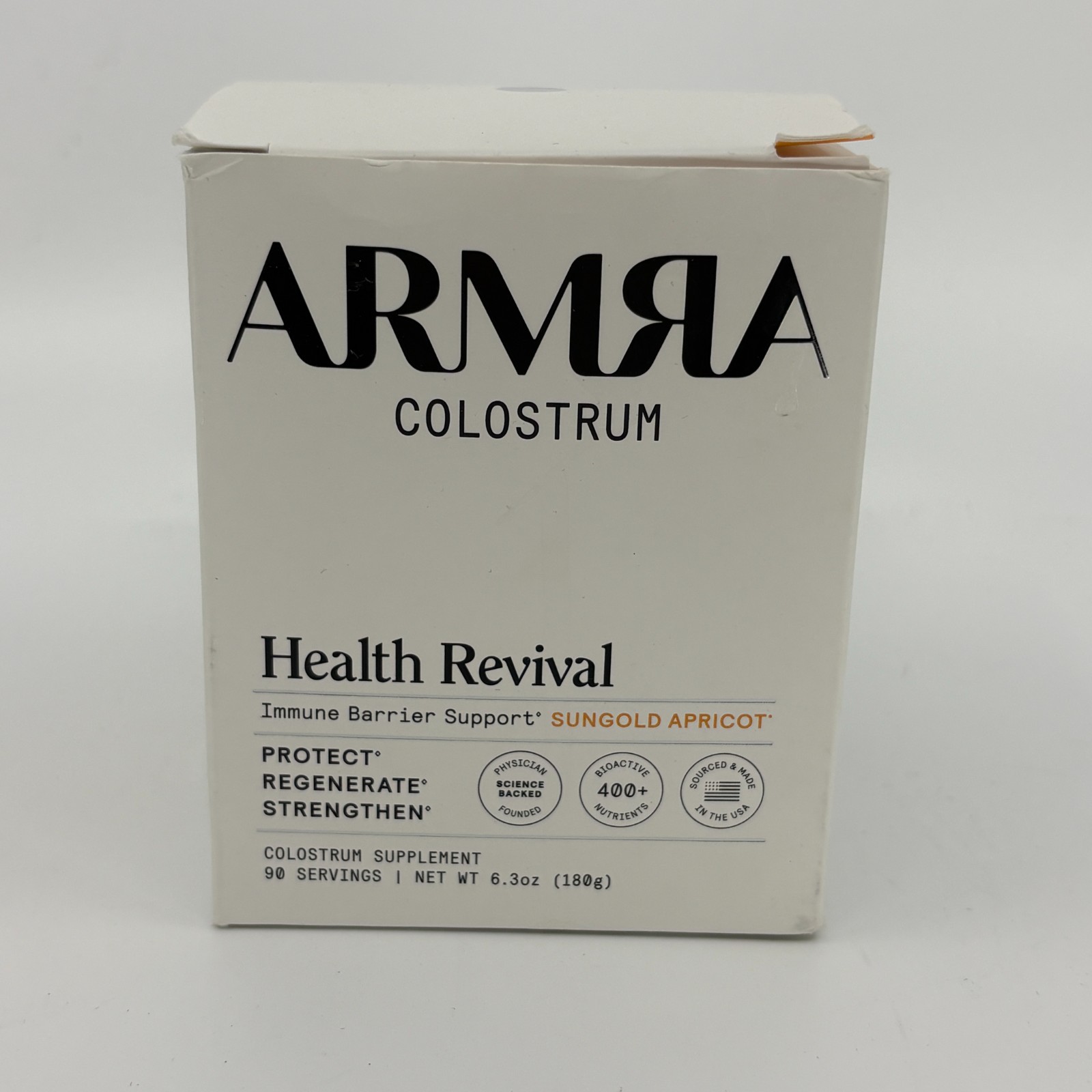 ARMRA Colostrum Health Revival Sungold Apricot 90 Servings Exp 01/2027