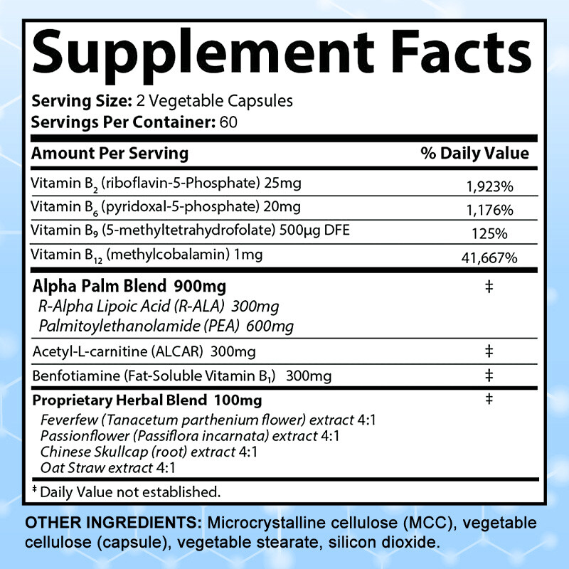 Maximum Power Sciatic Nerve Formula: Alpha Lipoic Acid Vitamin, Benfotiamine
