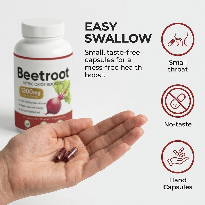 1 PACK Lemeli Beetroot – 1300mg, Lemeli Beet Root Supplement 60 Capsules