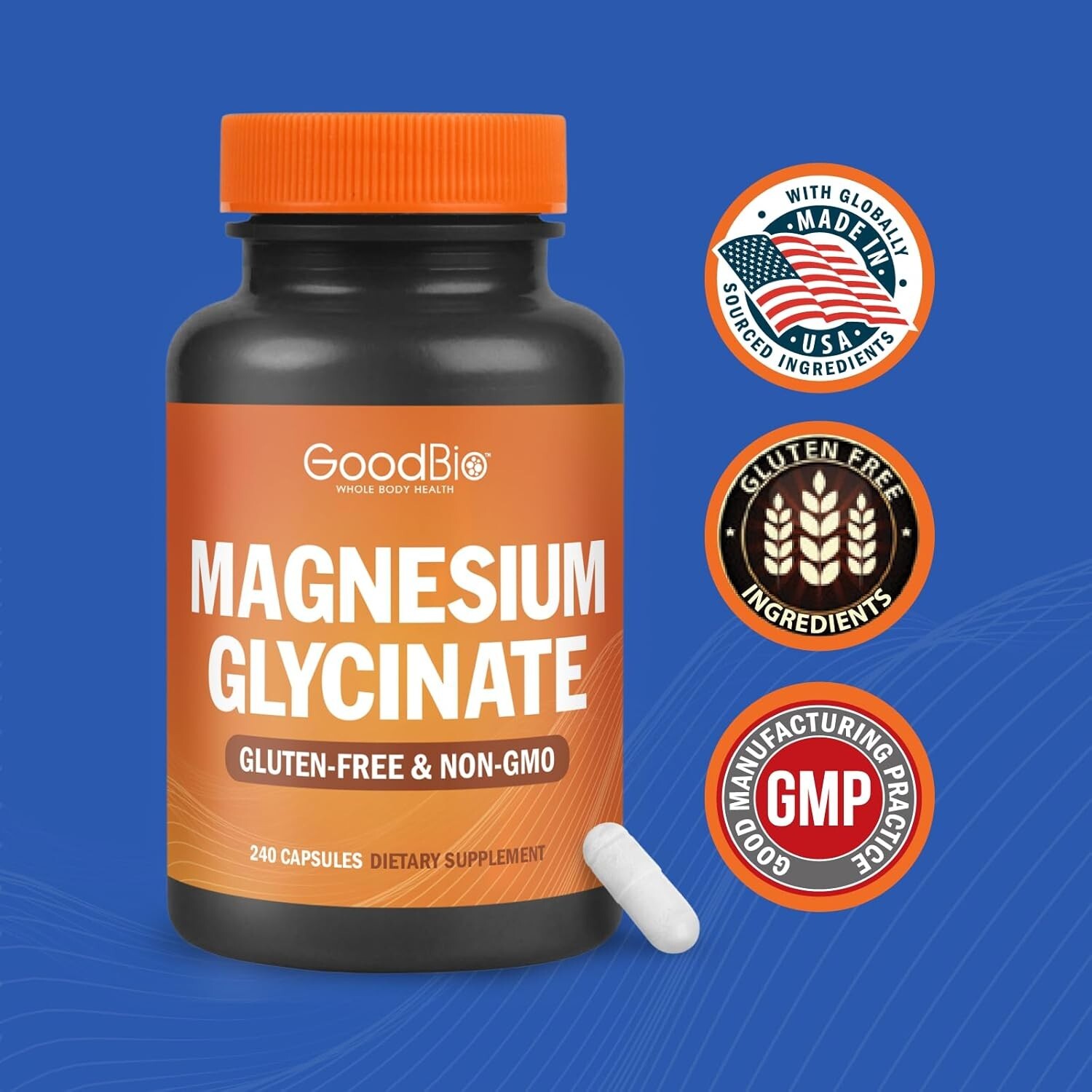 Magnesium Glycinate High Absorption Magnesium Supplement 500mg Per Serving 240ct