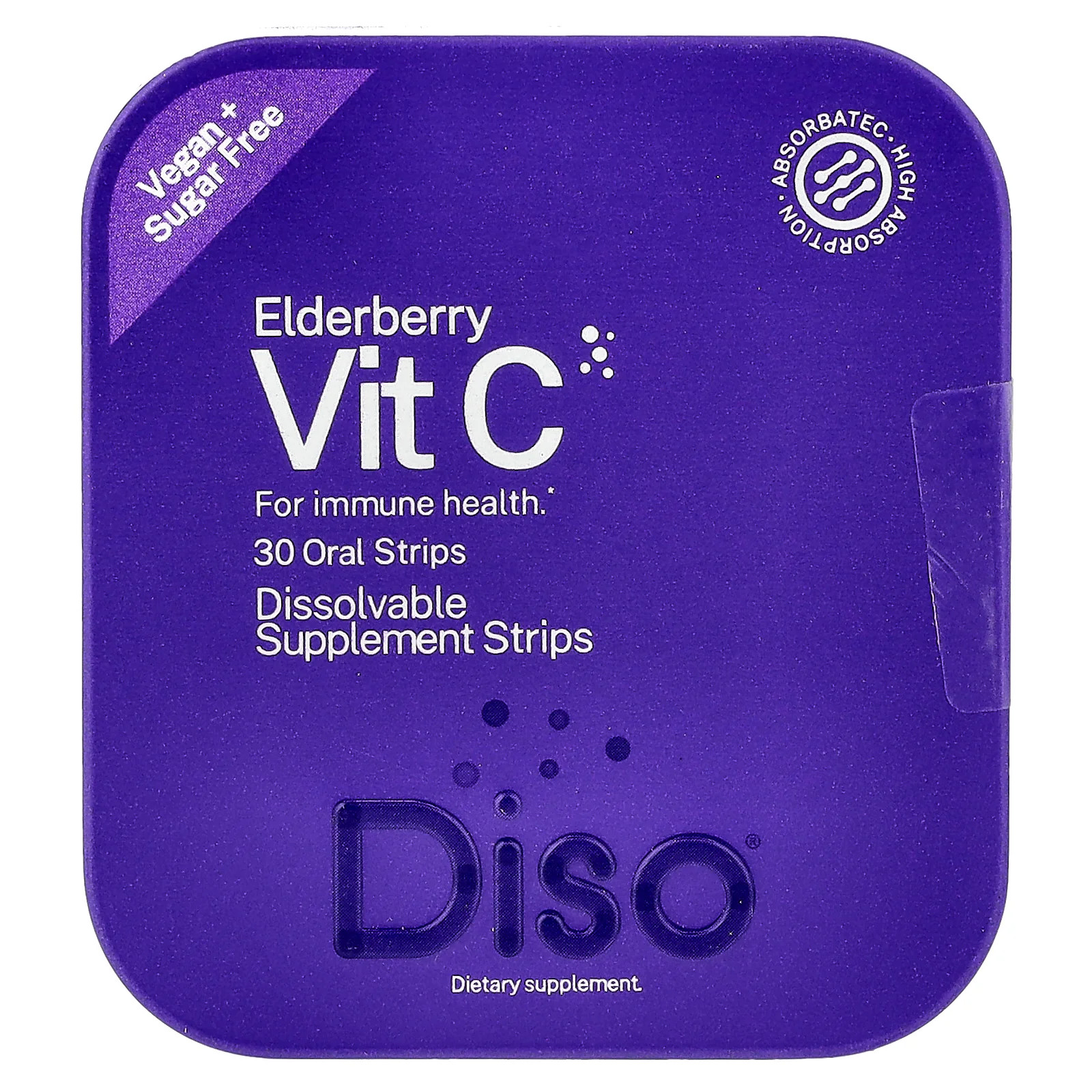 2 X Diso, Vit C, Elderberry, 30 Oral Strips