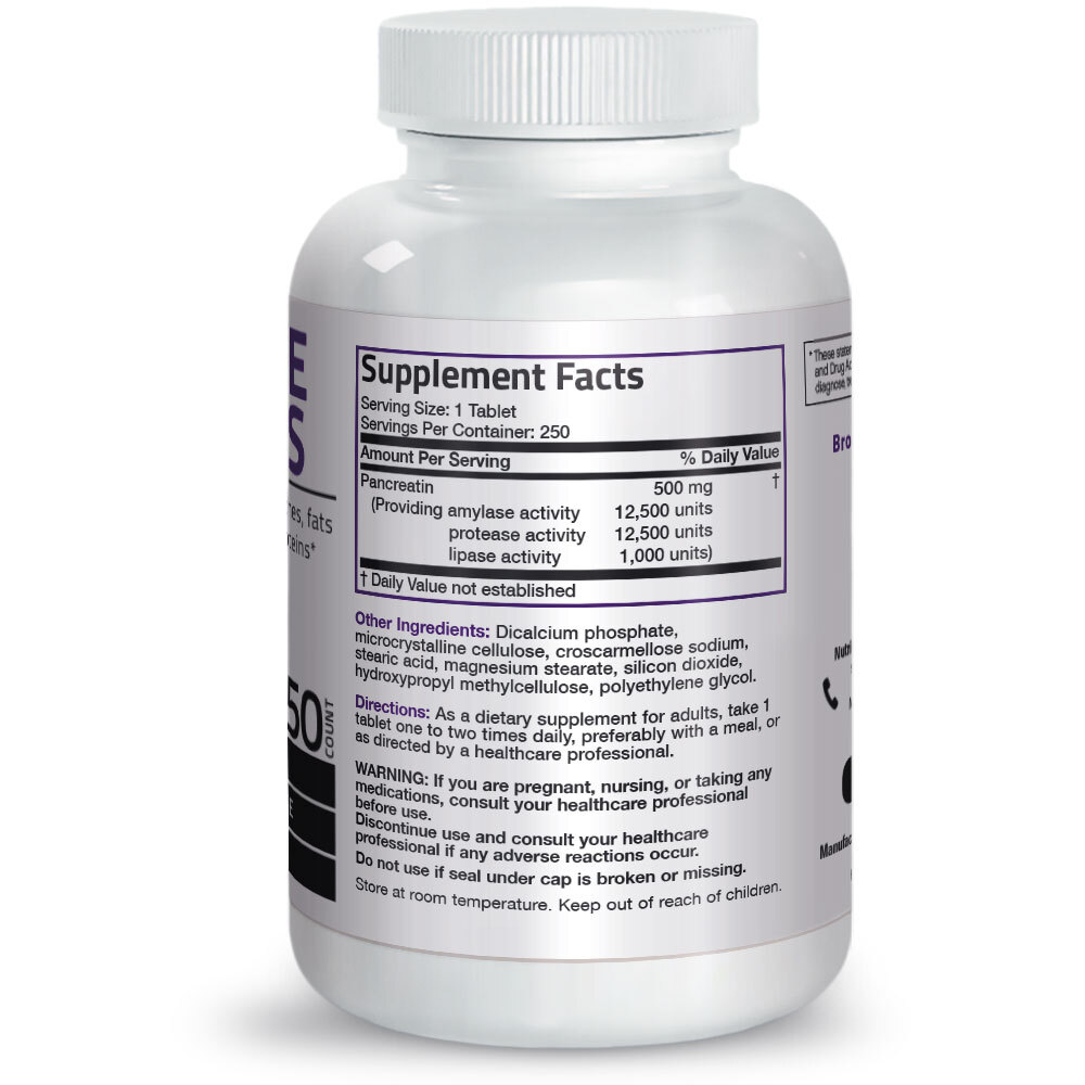 Bronson Multiple Enzymes, 250 Tablets