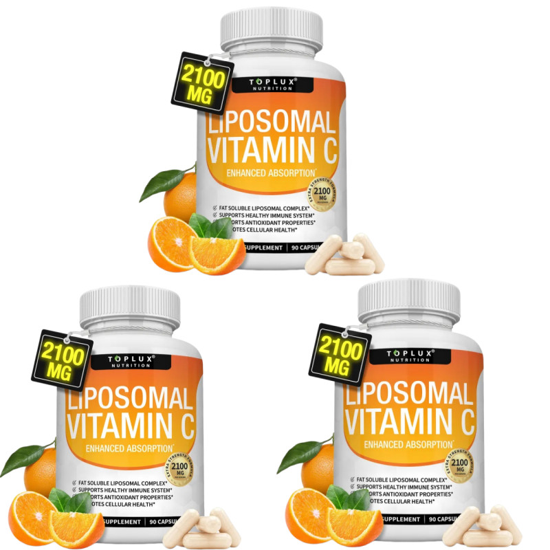 3 pack Liposomal 2100MG Capsules – High Absorption Vitamin C Pills Supplement