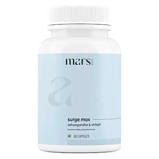 Mars by GHC Surge Max Contains Shilajit Ashwagandha Gokshura FreeShip 60Caps x 3