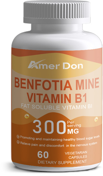 Benfotiamine 300mg 60Caps Vitamin B1 Benfotiamine Thiamine Fat-Soluble