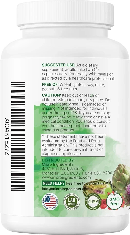 20-in-1 Advanced Liver Detox Complex, 240 Veggie Capsules For Liver Cleanse Body