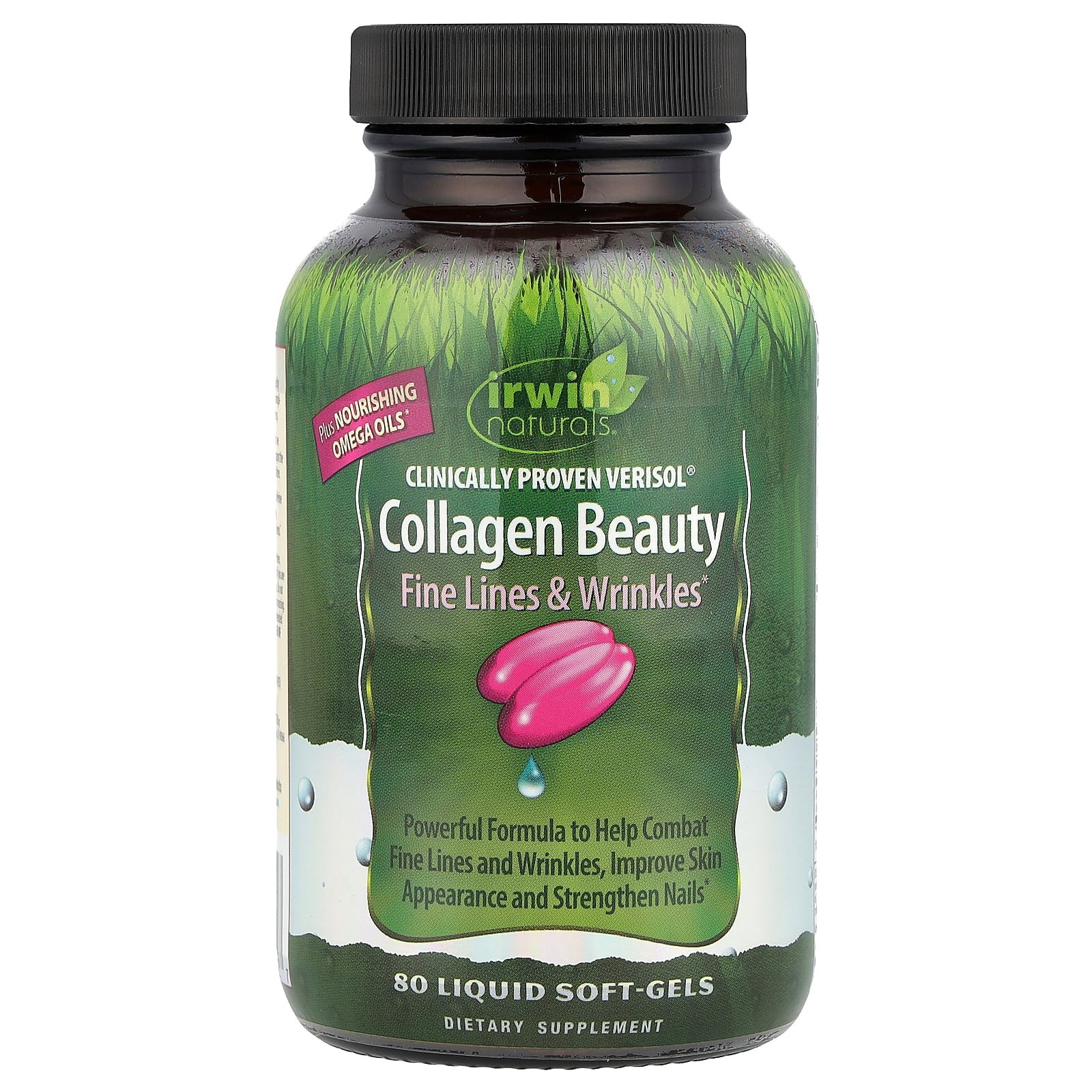 2 X Irwin Naturals, Clinically Proven Verisol� Collagen Beauty, 80 Liquid Soft-