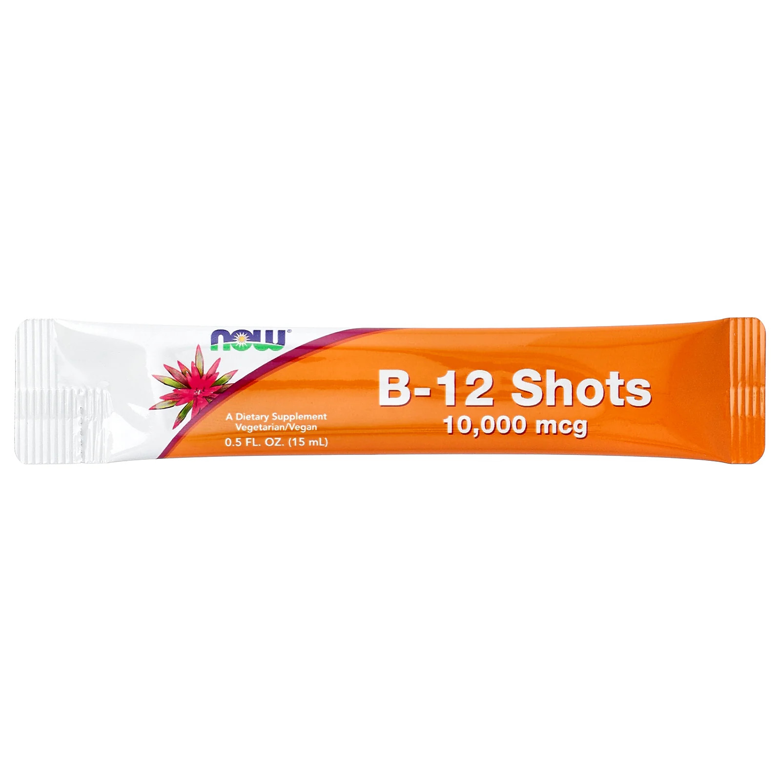 2 X NOW Foods, B-12 Shots, Mixed Berry, 12 Packets, 0.5 fl oz (15 ml) Each