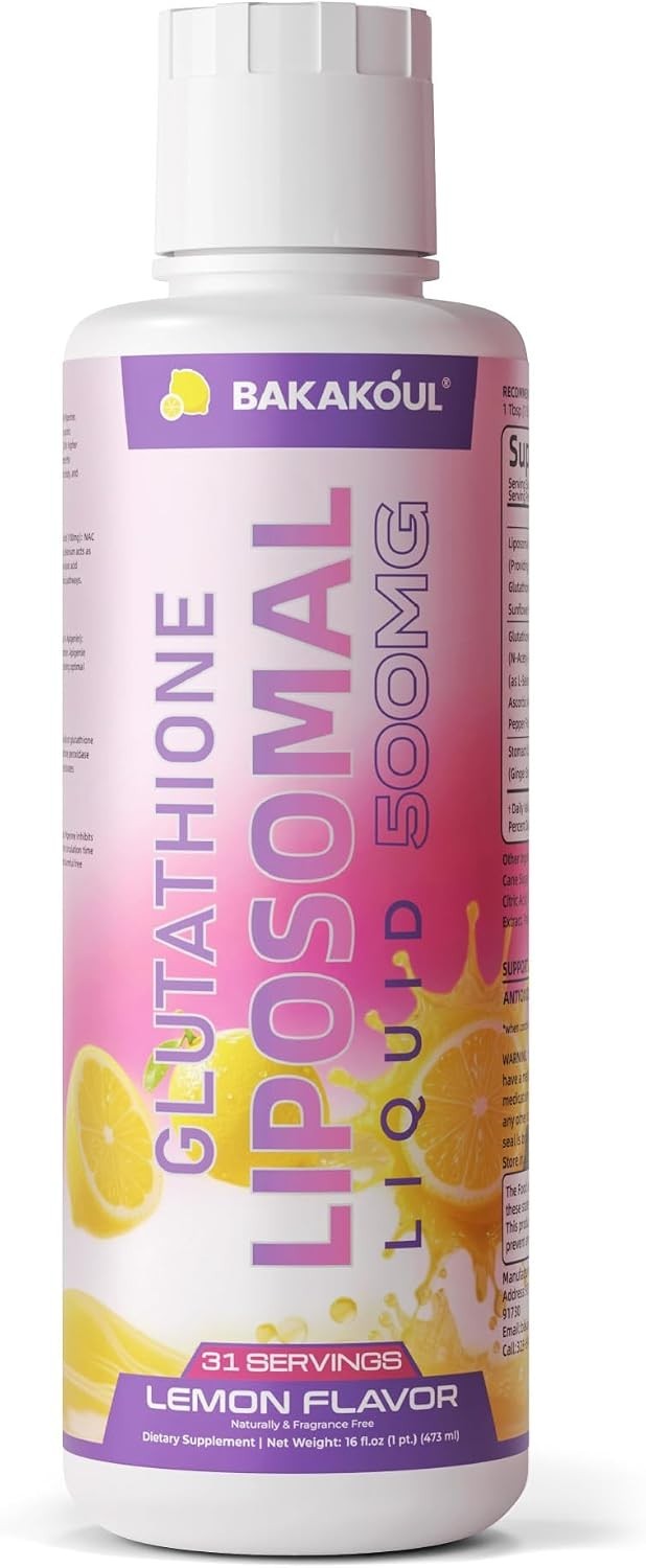 Liposomal Glutathione 3-in-1 Liquid with Superior Absorption & Lemon Flavor