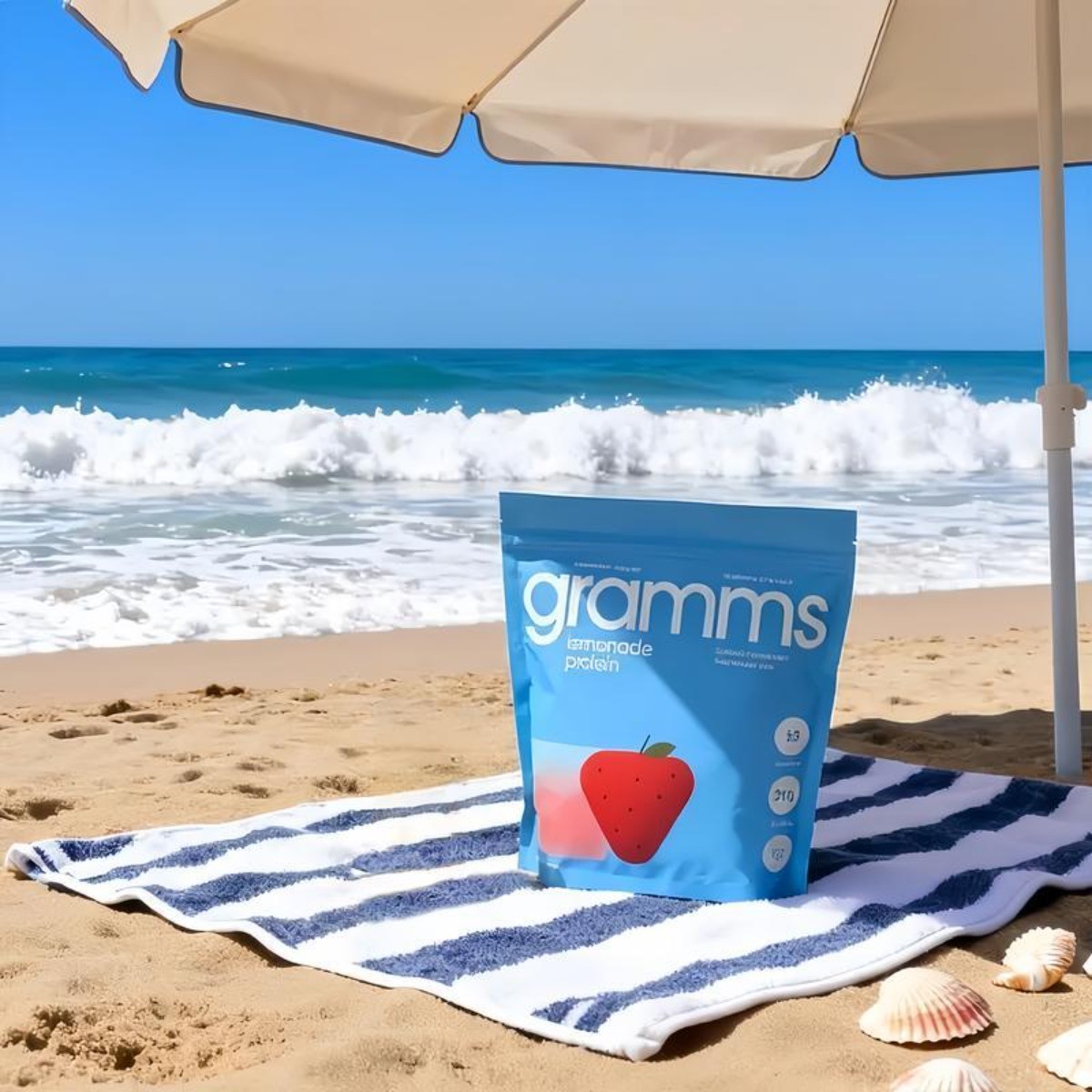 Gramms Grass-Fed Whey Isolate Clear Protein Strawberry Acai Sugar/Lactose Free