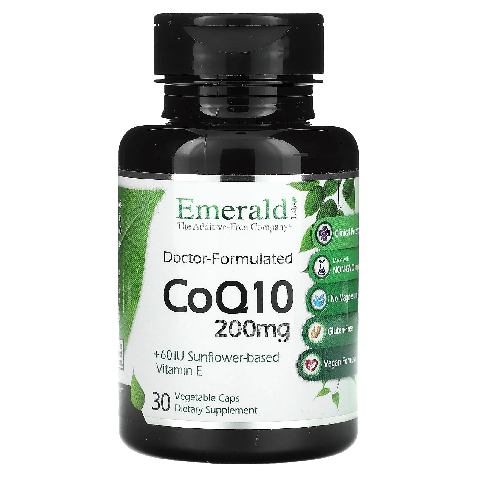 2 X Emerald Laboratories, CoQ10, 200 mg, 30 Vegetable Caps