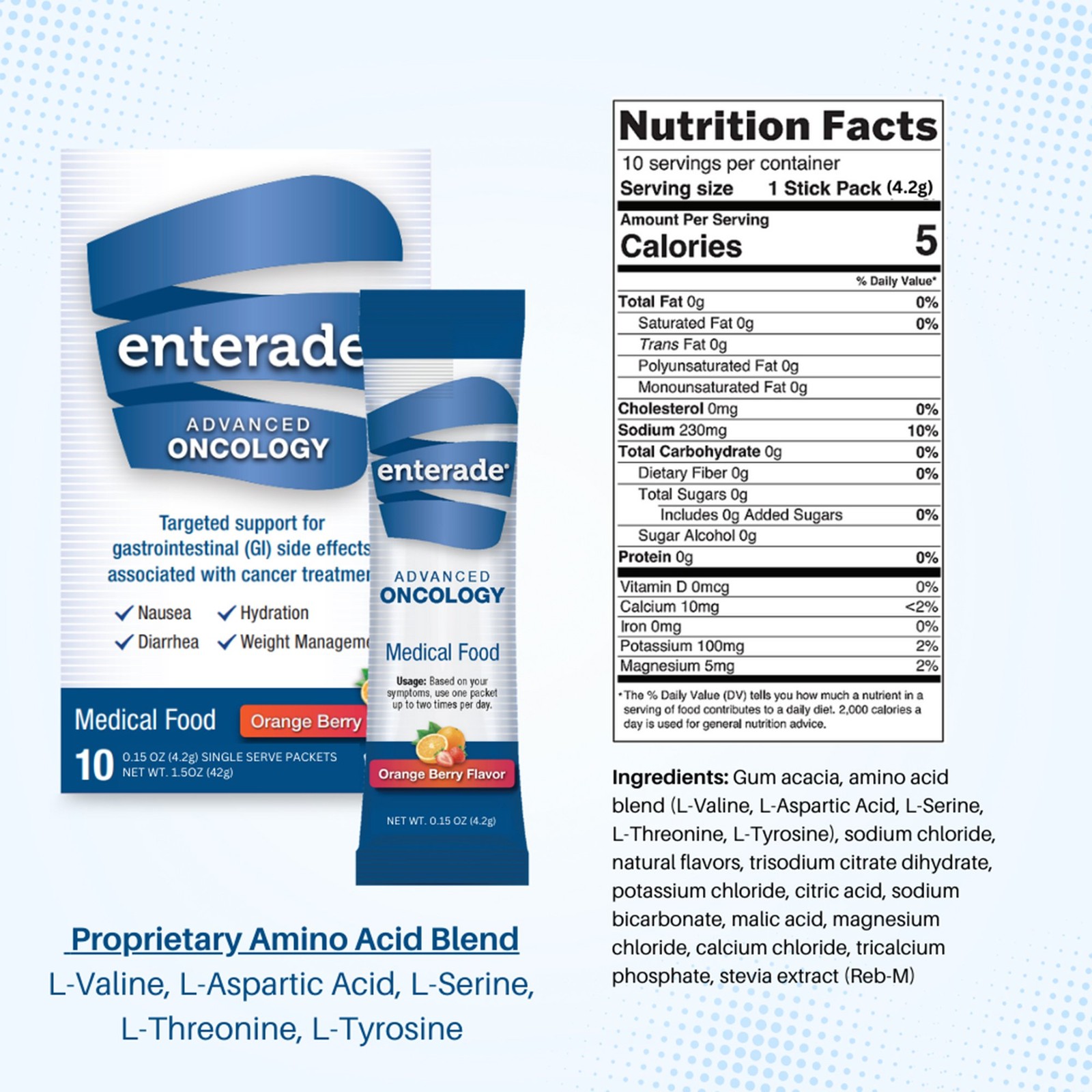 enterade Advanced Oncology Oral Supplement Orange Berry Flavor 0.13 oz. 1 Ct