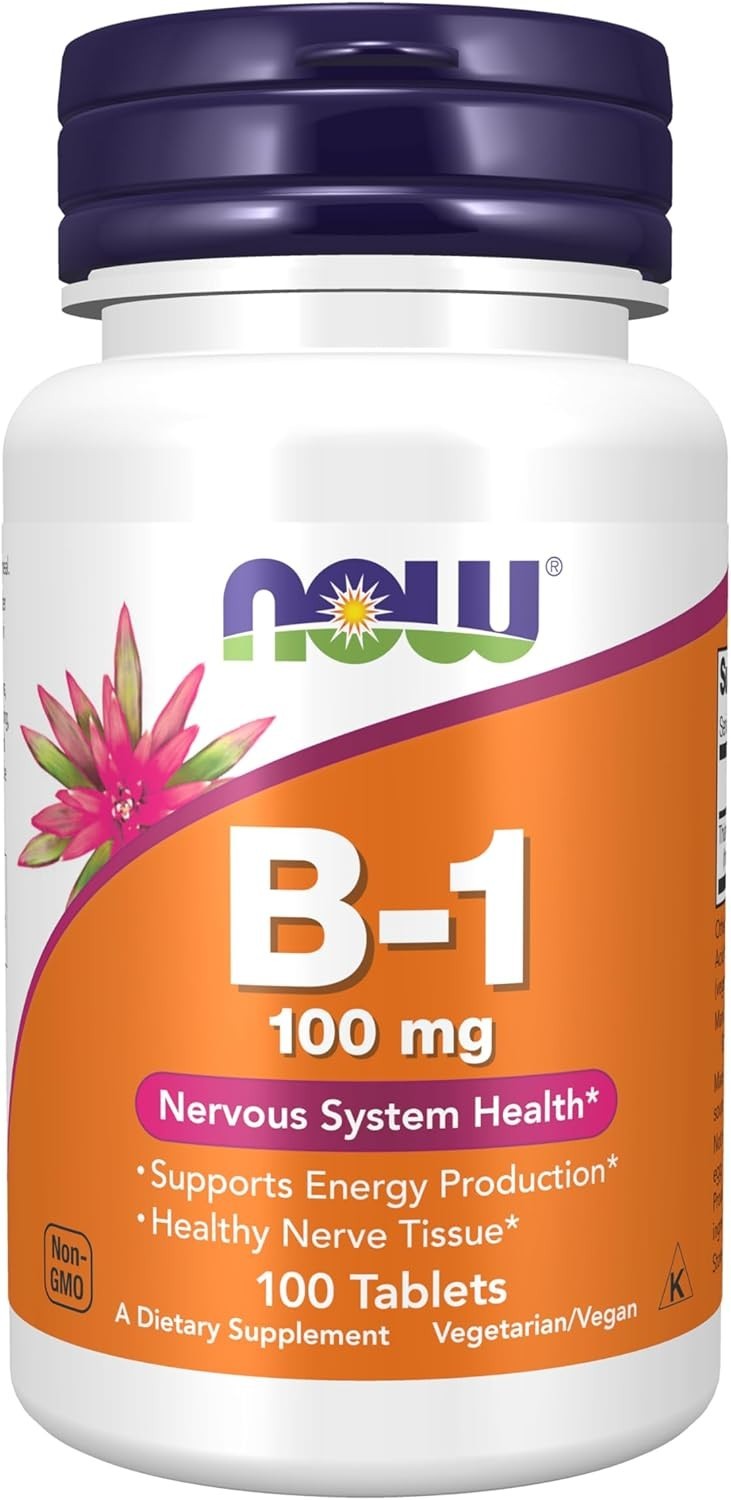 NOW Supplements, Vitamin B-1 100 Mg, Energy Production*, Nervous System Health
