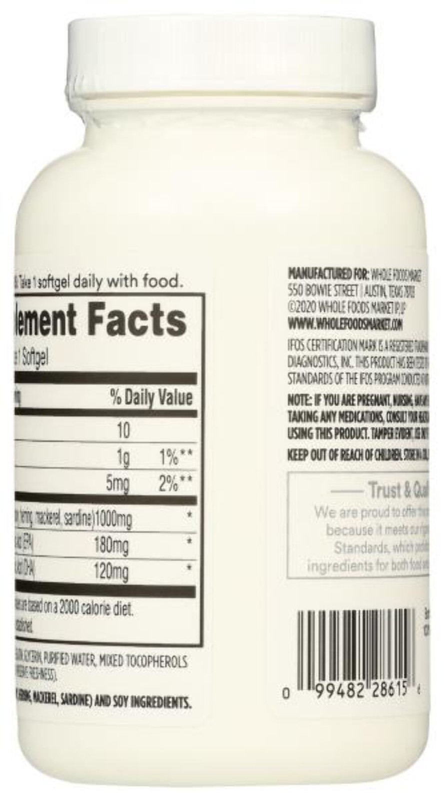 8/26 365 by Whole Foods Market, Oil Fish 1000 Mg, 100 Softgels
