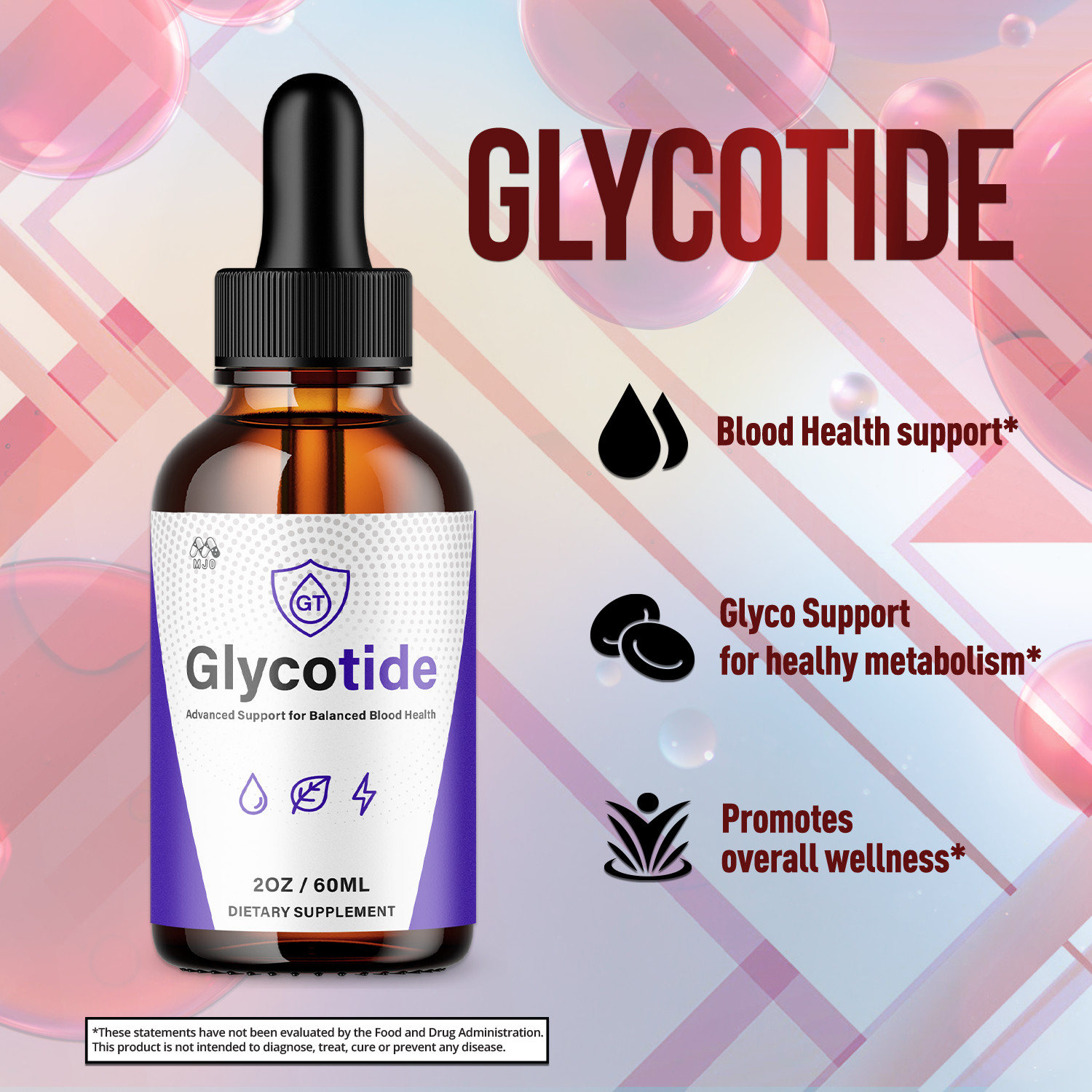 (5 Pack) Glycotide Drop Blood Support Vitamin Supplement Glyco Tide 150 Servings