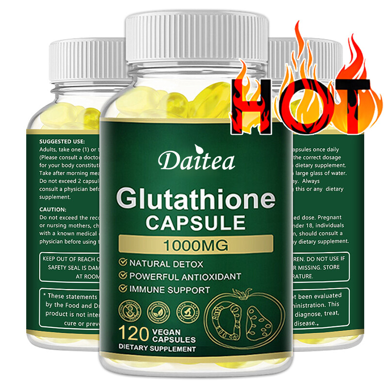Glutathione Capsules 1000 Mg Natural Detox Powerful Antioxidant Immune Support