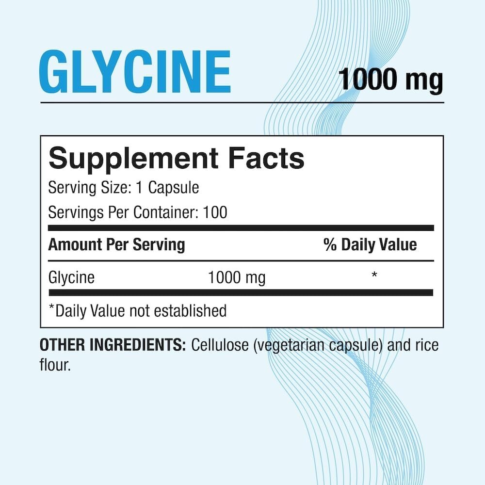 Puregen Labs Glycine | 1000 mg 100 Veg Capsules | 1Pk | Exp. 07/27