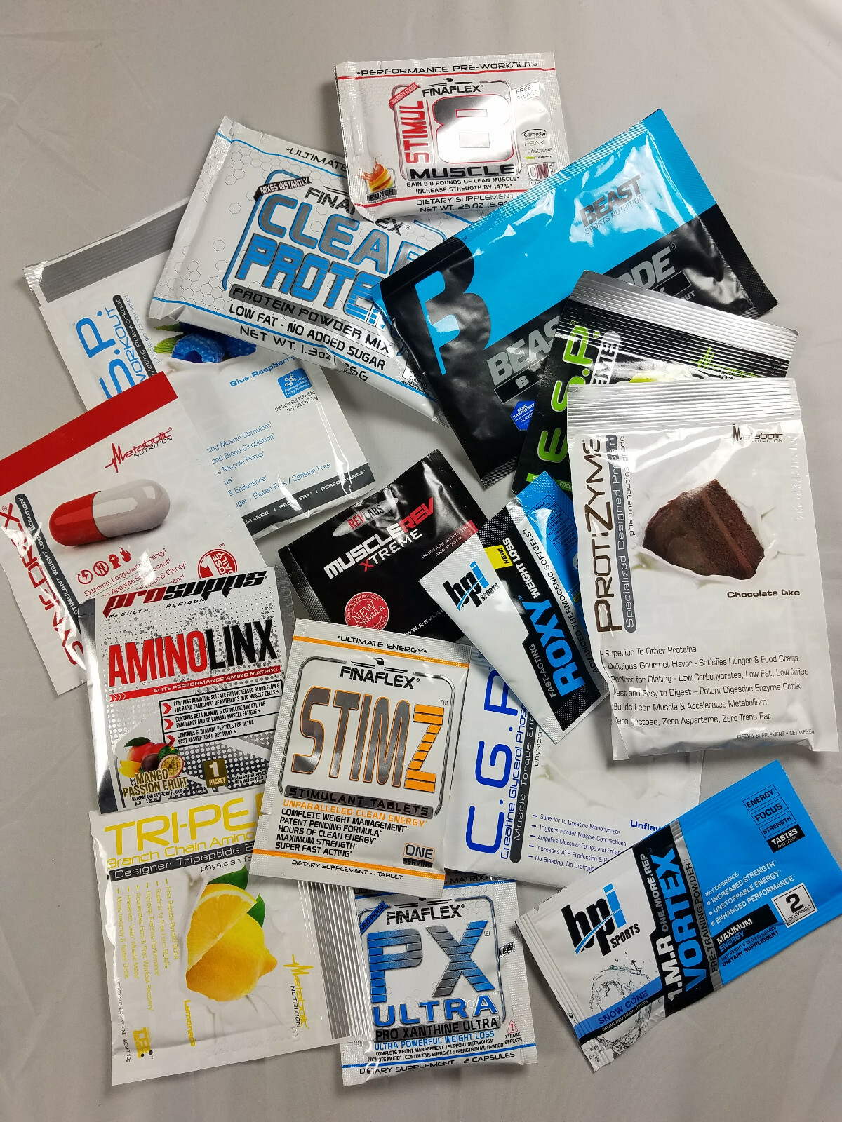 Gym Supplement samples-holiday grab bag-Great stocking stuffer-Free shipping