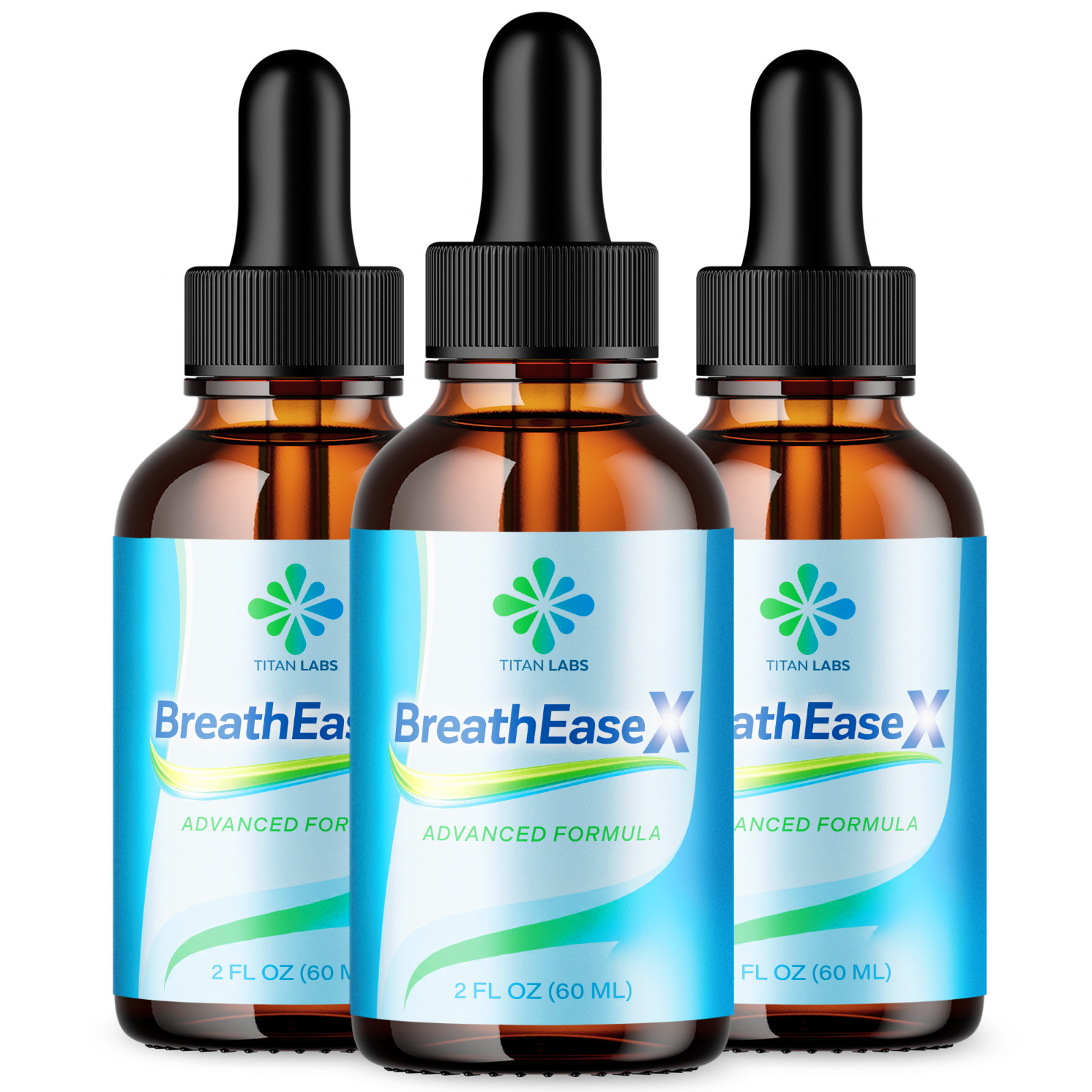(3 Pack) BreathEaseX Drops Advanced Lungs Support Breath EaseX 90 Servings