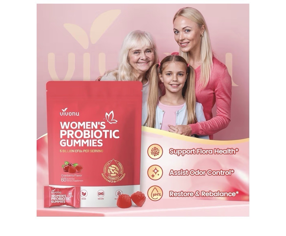 VivoNu Viginal Probiotics for Women, Women Probiotic 60 Gummies