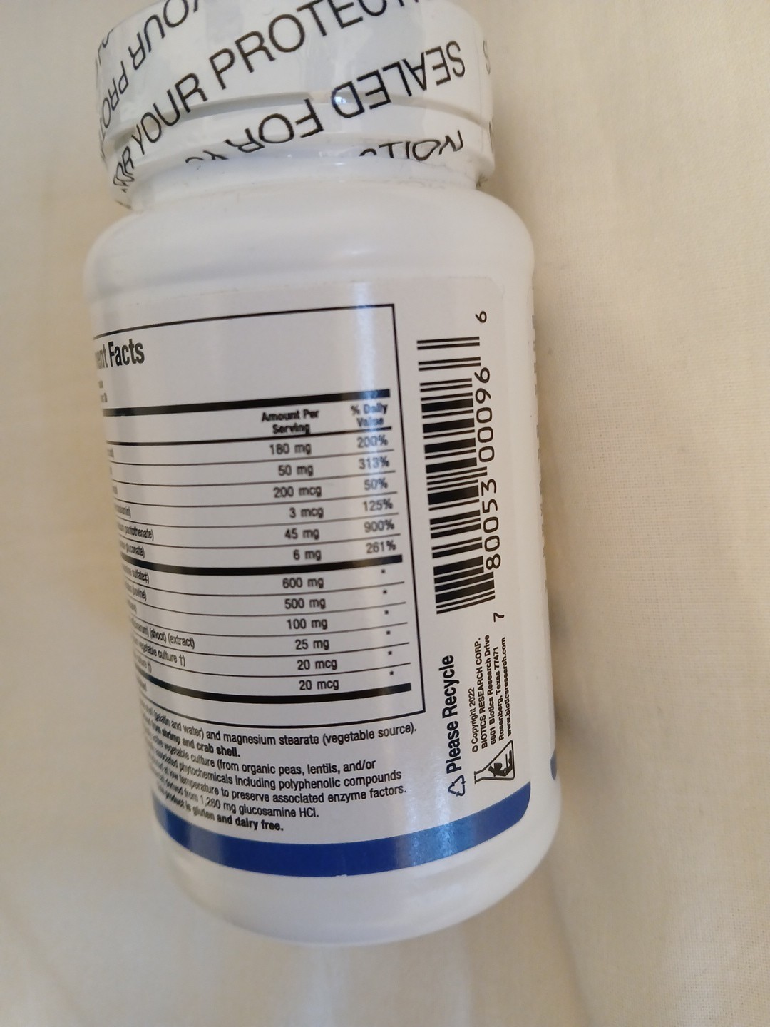 Biotics Research ChondroSamine Plus 90 Chondroitin Glucosamine MSM Joint 05/26
