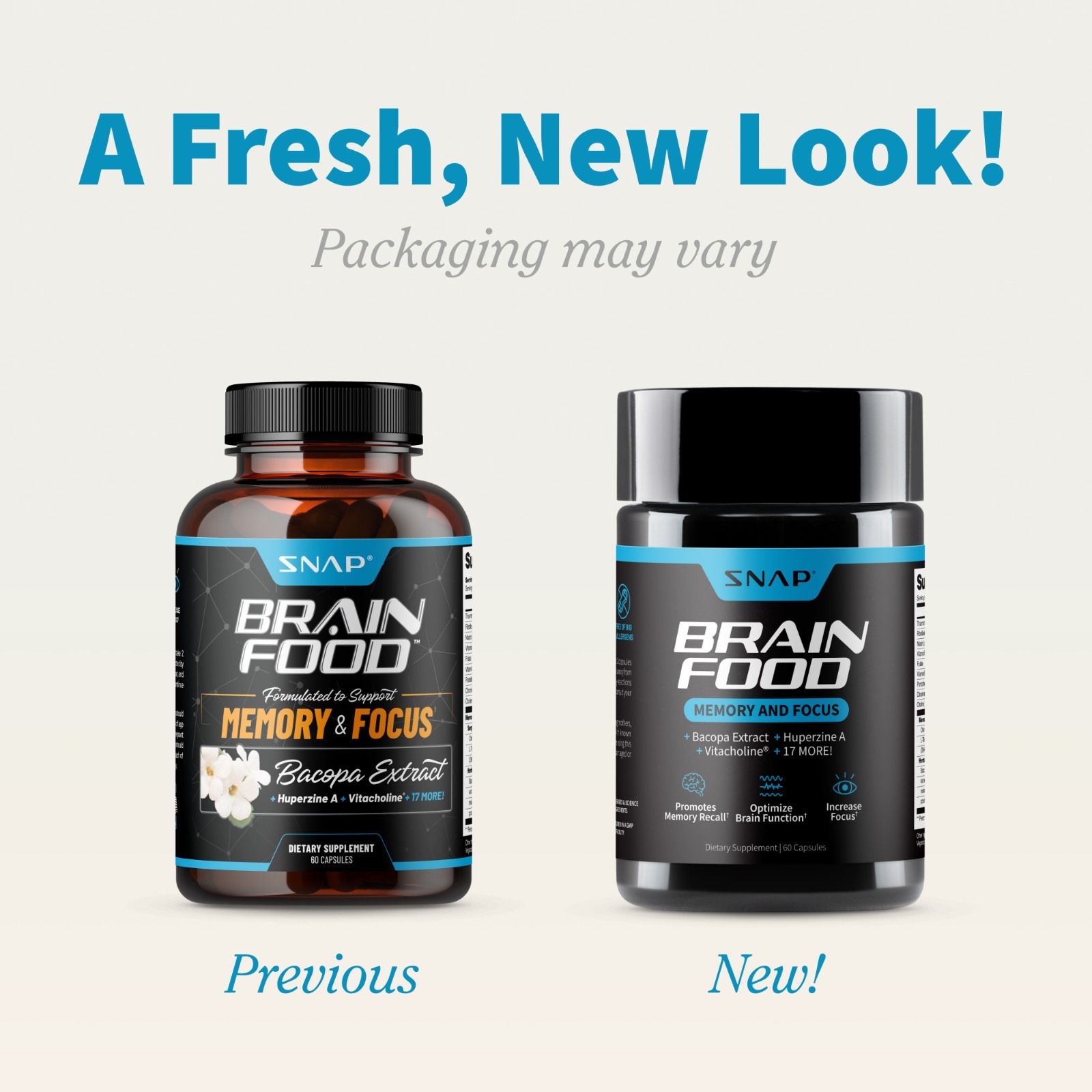 Nootropic Brain Booster – Improve Memory, Clarity & Focus Supplements 12 PACK