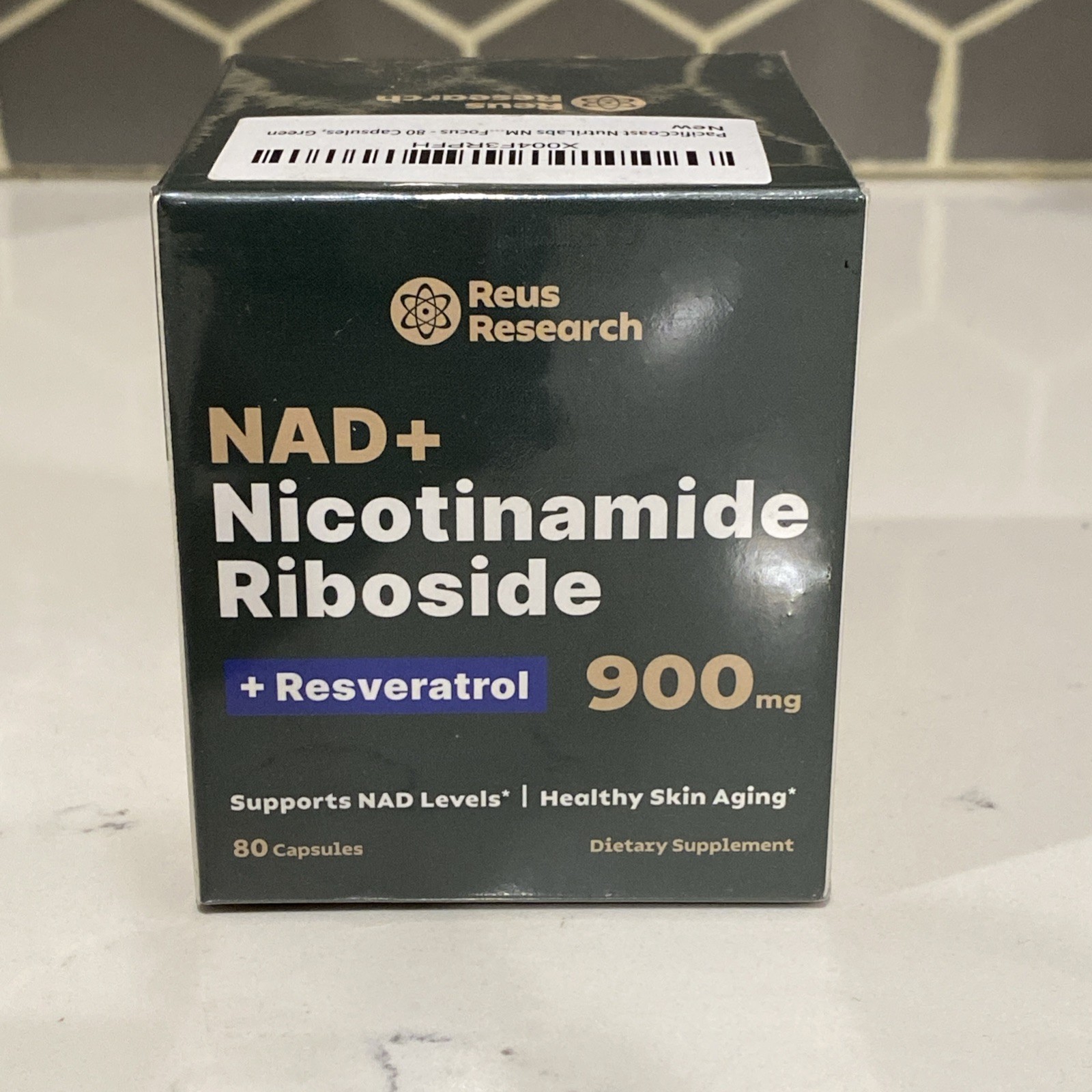 NEW Reus Research NAD+ Nicotinamide Riboside Resveratrol Anti-Aging Supplement