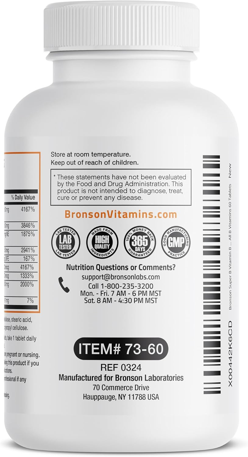 Bronson Super B Vitamin B Complex Sustained Slow Release (Vitamin B1, B2, B3, B6