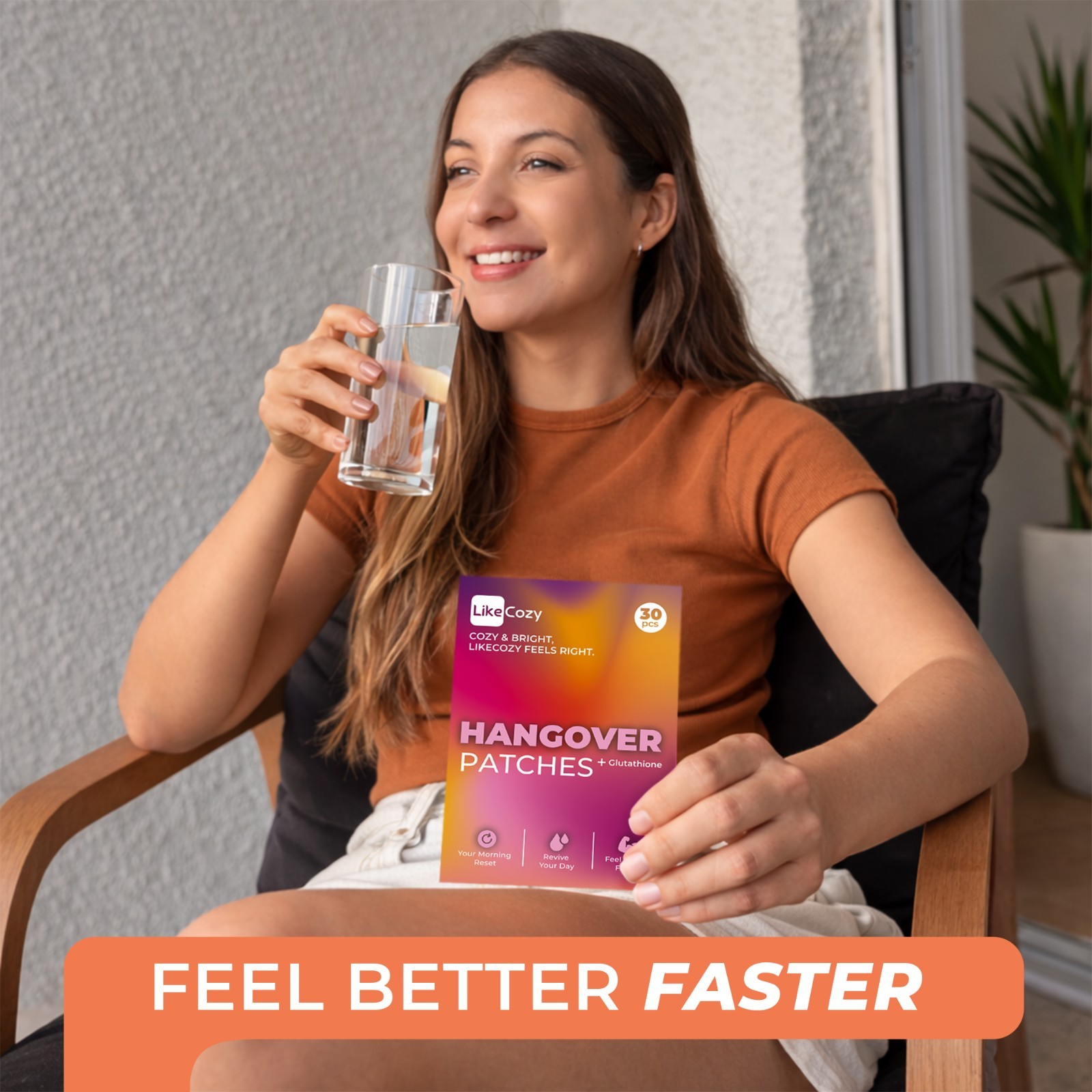 LikeCozy Hangover Patches Recovery Support DHM NAC Glutathione 30 Count