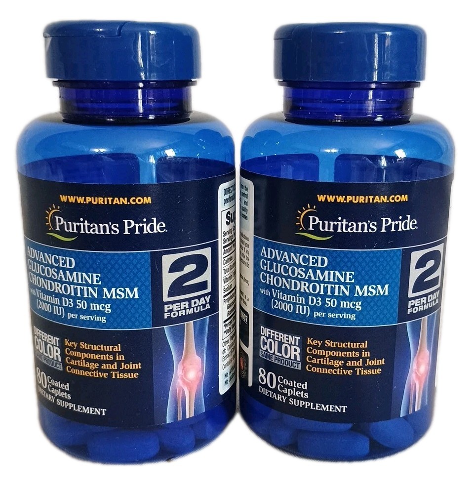 Puritan’s Pride Advanced Glucosamine Chondroitin with Vitamin D3- Exp. 10/2027