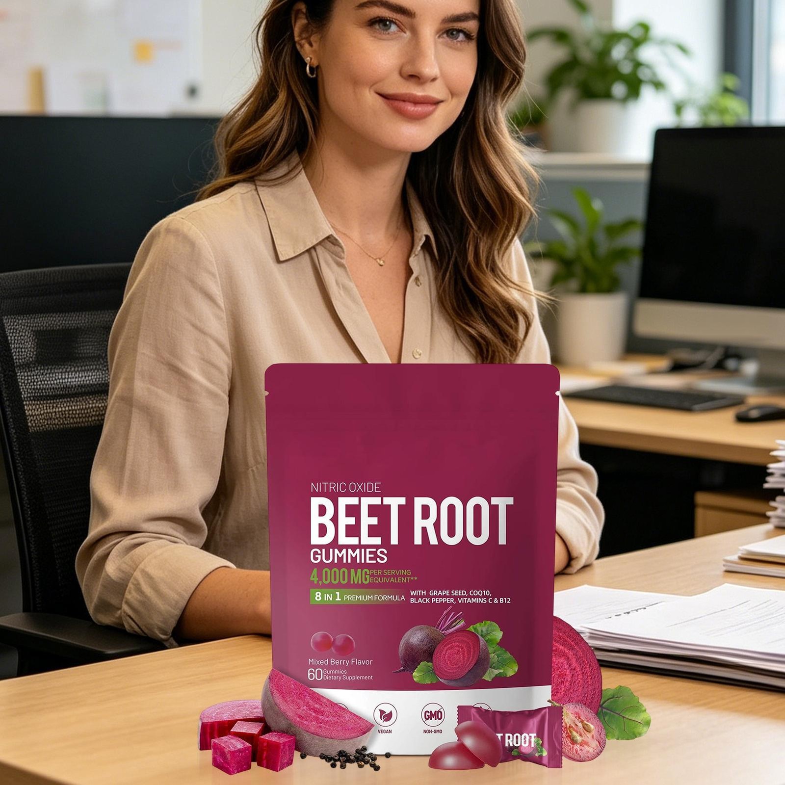 Circulation Support GUMMIES, Total Beets Concentrated Beet Root Soft Chews