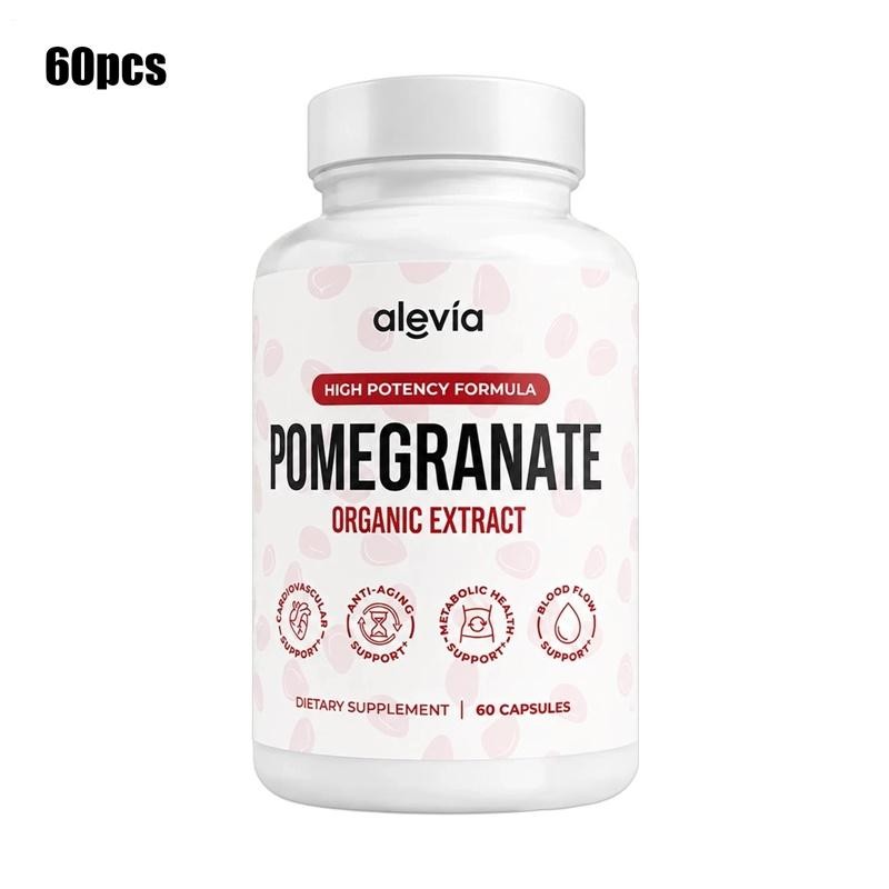 Alevia Pomegranate Capsules 60ct Organic Extract Antioxidant Immune Heart Suppor