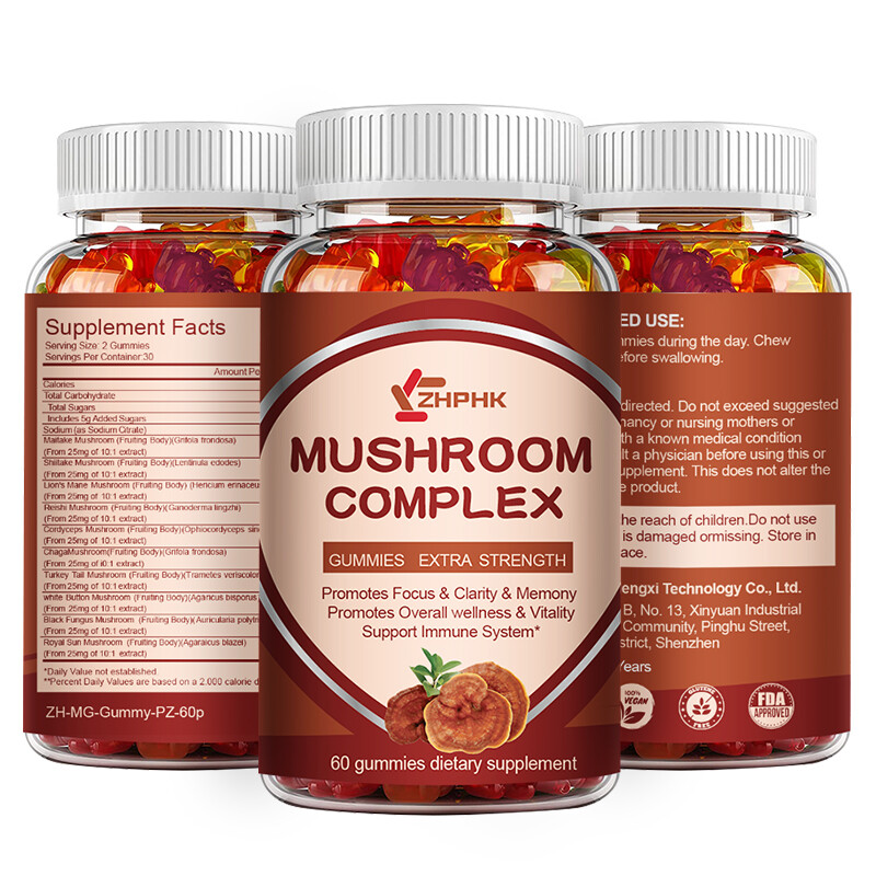 Lion Mane Mushroom Compound Soft Candy for Strong Memory Intelligence Brain 60pc