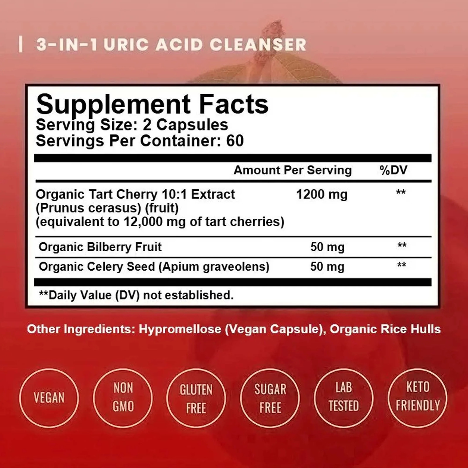 Tart Cherry Bilberry 240pcs, Uric Acid Cleansing, Joint Health, Muscle Recovery
