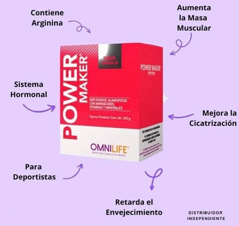 power gain,omnilife ,potencia,fortaleza dolores,arginina,suplemento natural