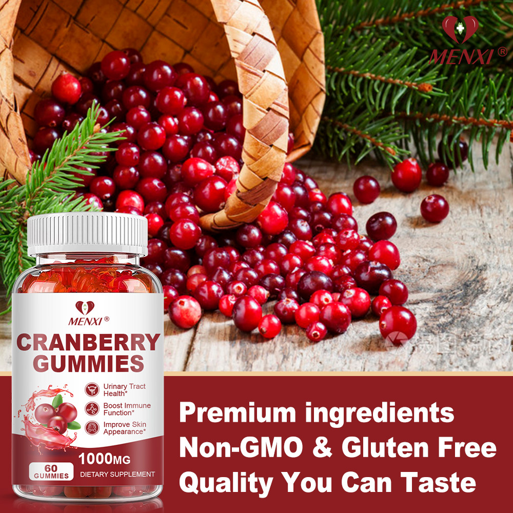 Cranberry Gummies 1000mg – UTI Cystitis, Supports Urinary System & Immune Health