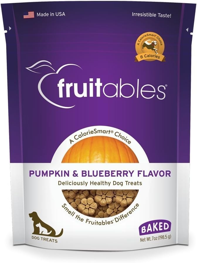 Fruitables Pumpkin & Blueberry Mix Dog Treats (8×7 Oz)