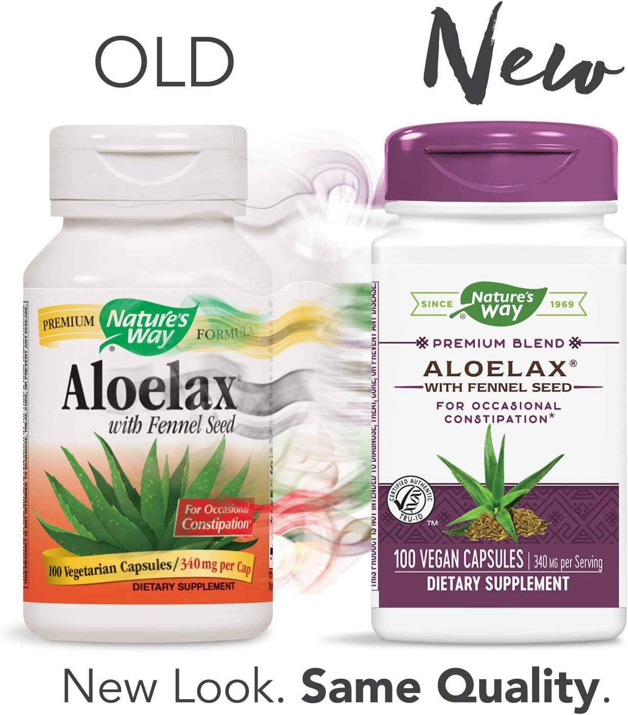 Nature’s Way Aloelax, with Fennel Seed, for Constipation, 340 Mg, 100 Capsules