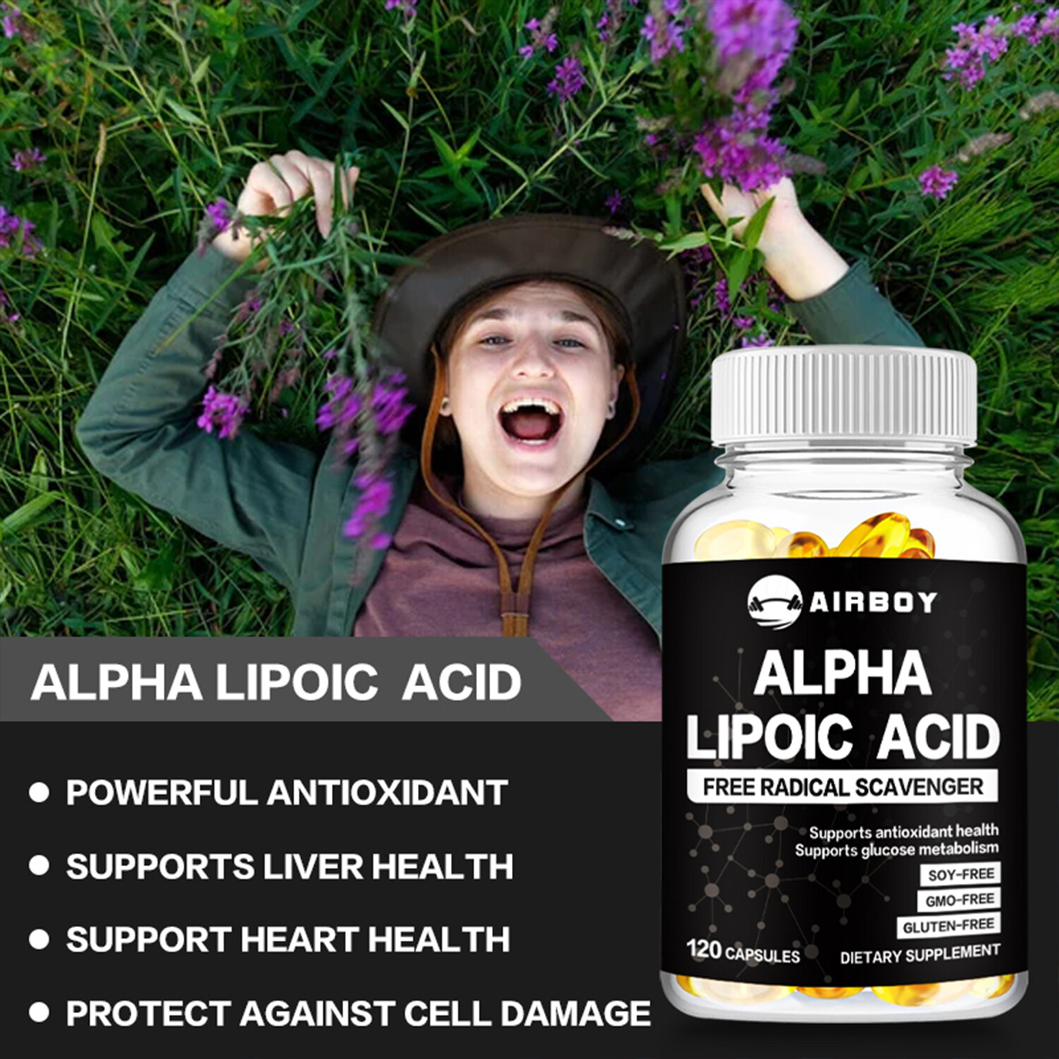 Alpha Lipoic Acid 600mg – Metabolism Booster, Blood Sugar Balance, Skin Health