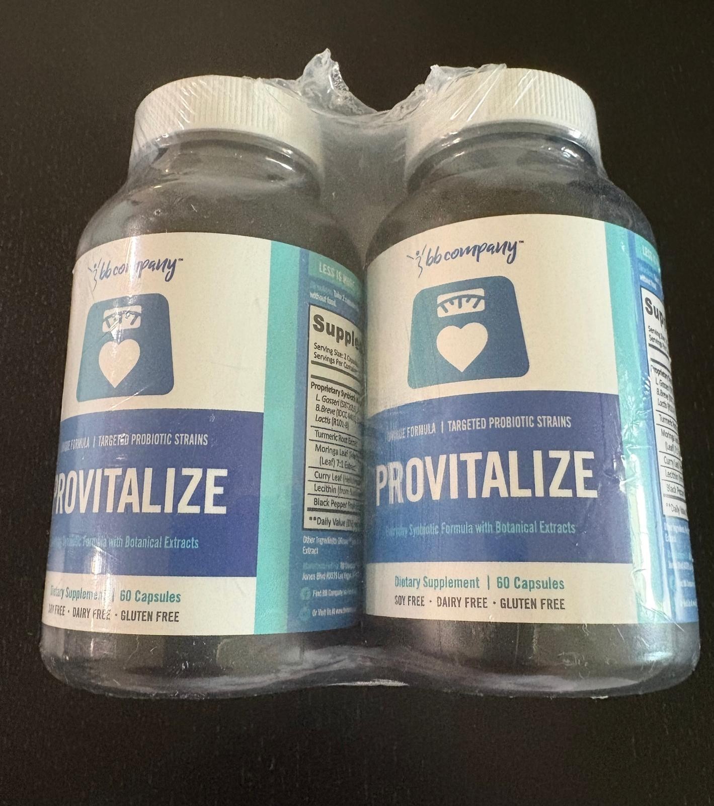 2 BOTTLES !!BB COMPANY PROVITALIZE PROBIOTICS FOR WOMEN MENOPAUSE