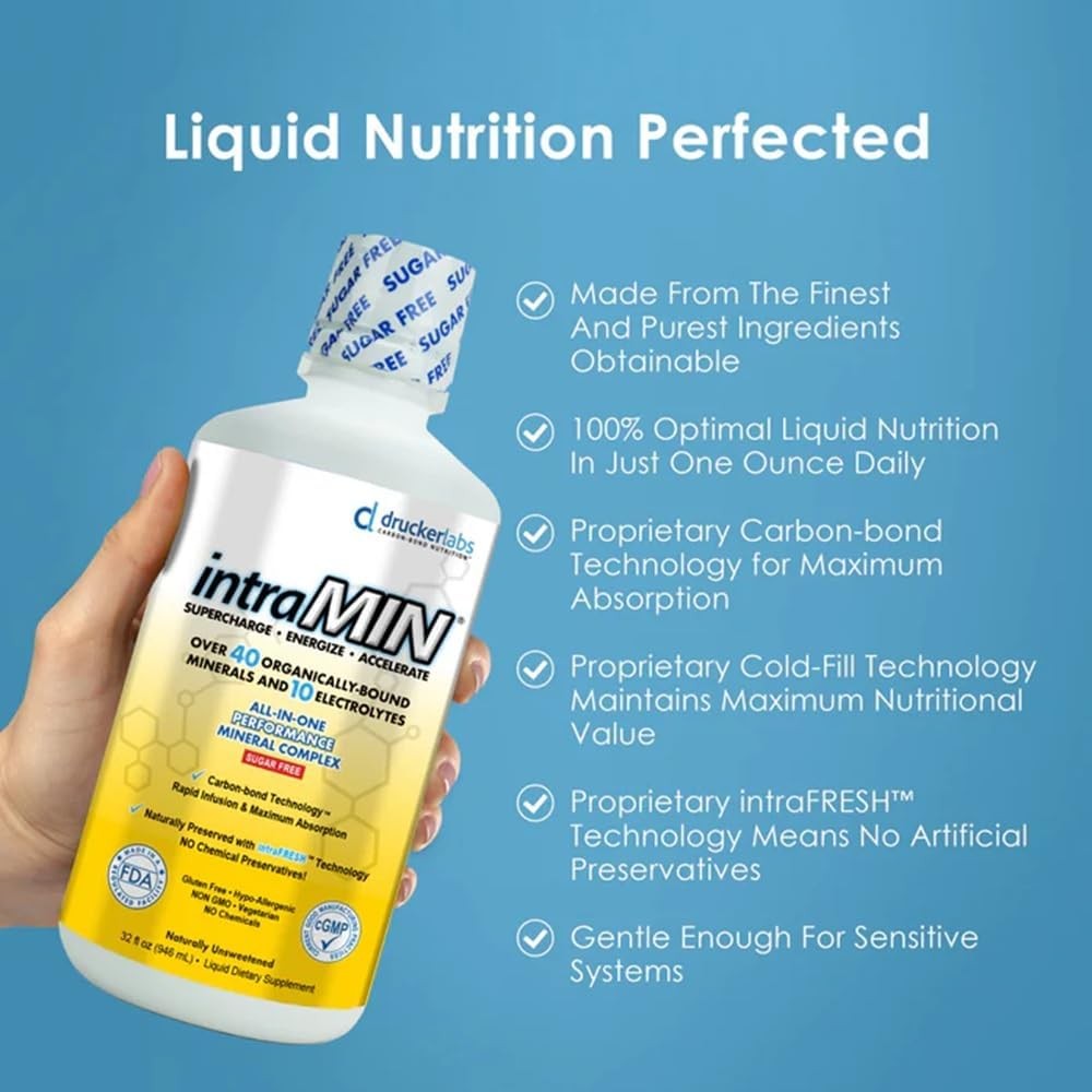 Drucker Labs – intraMIN Organic Liquid Minerals Supplement for Men, Women, Kid