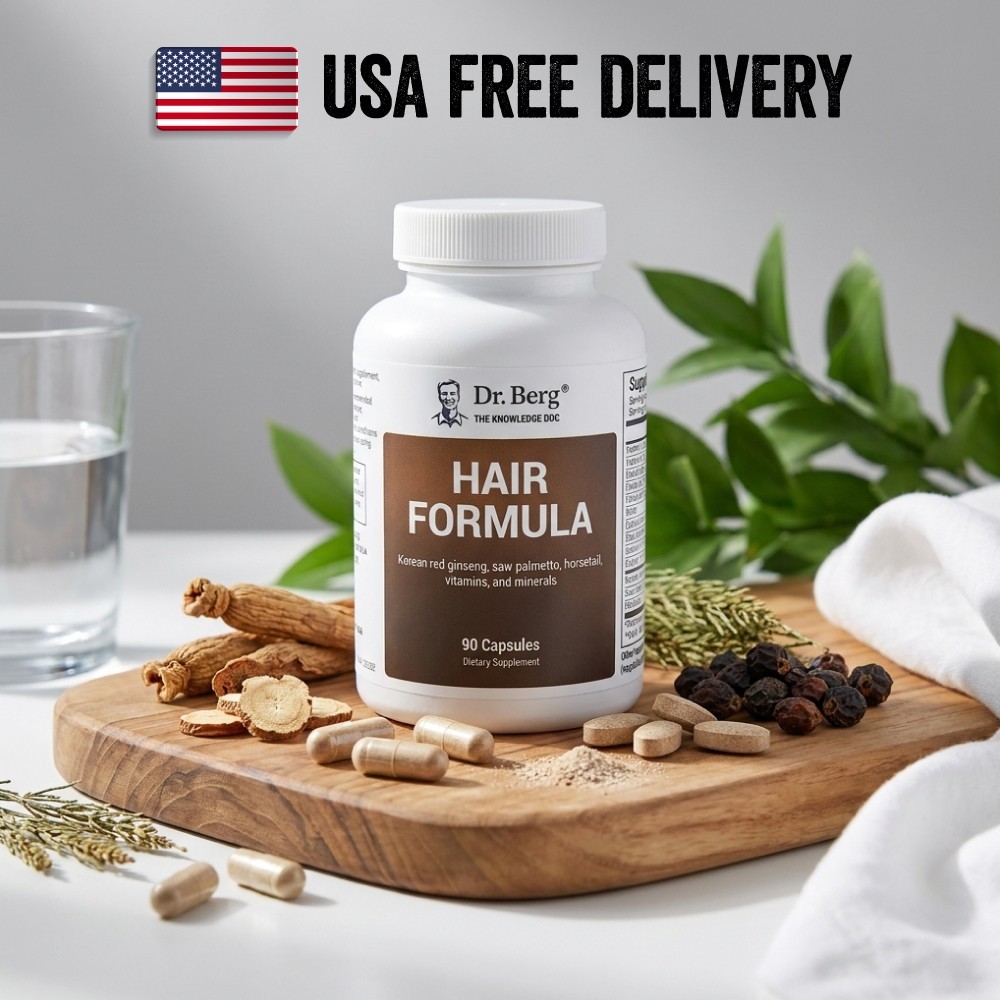 Dr. Berg’s Hair Formula Supplement Supports Healthy Hair Nails Skin+ 90 Tablets