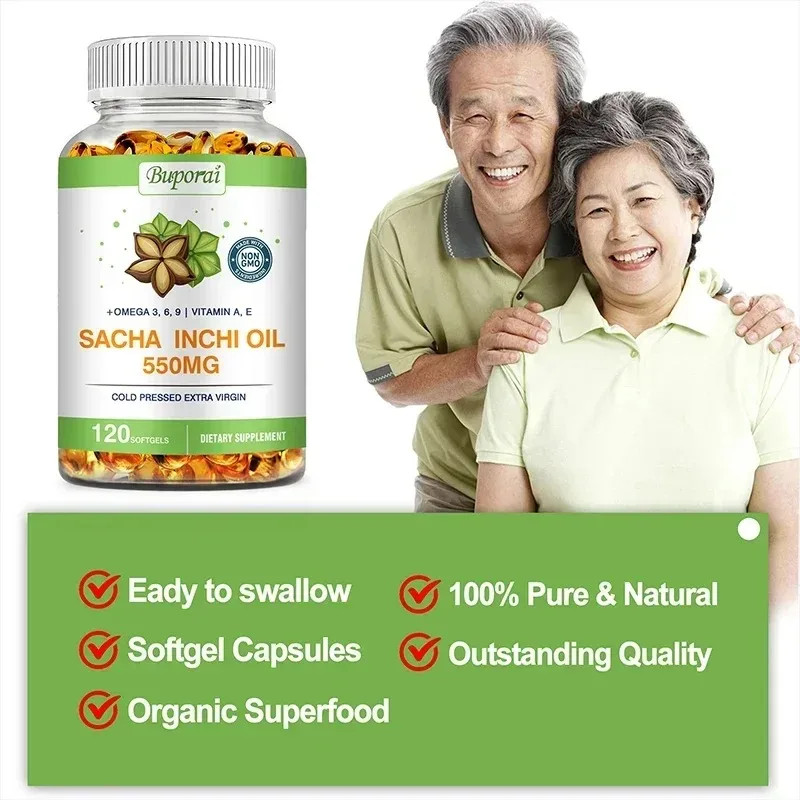 Sacha Inchi Oil 120pcs – Heart and Brain Health, Soothes Nerves, Improves Sleep