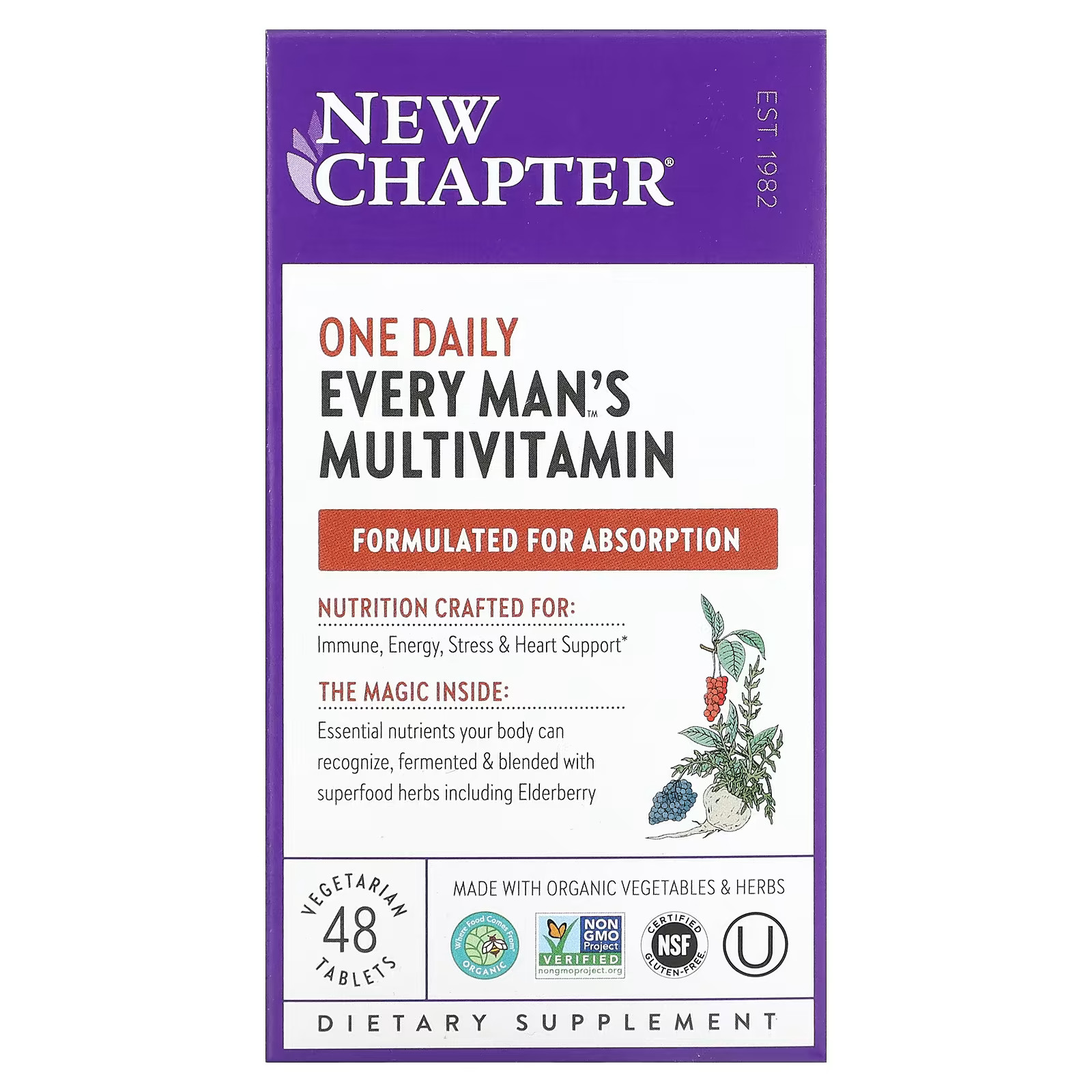 2 X New Chapter, One Daily Every Man’s Multivitamin, 48 Vegetarian Ta-worldwide