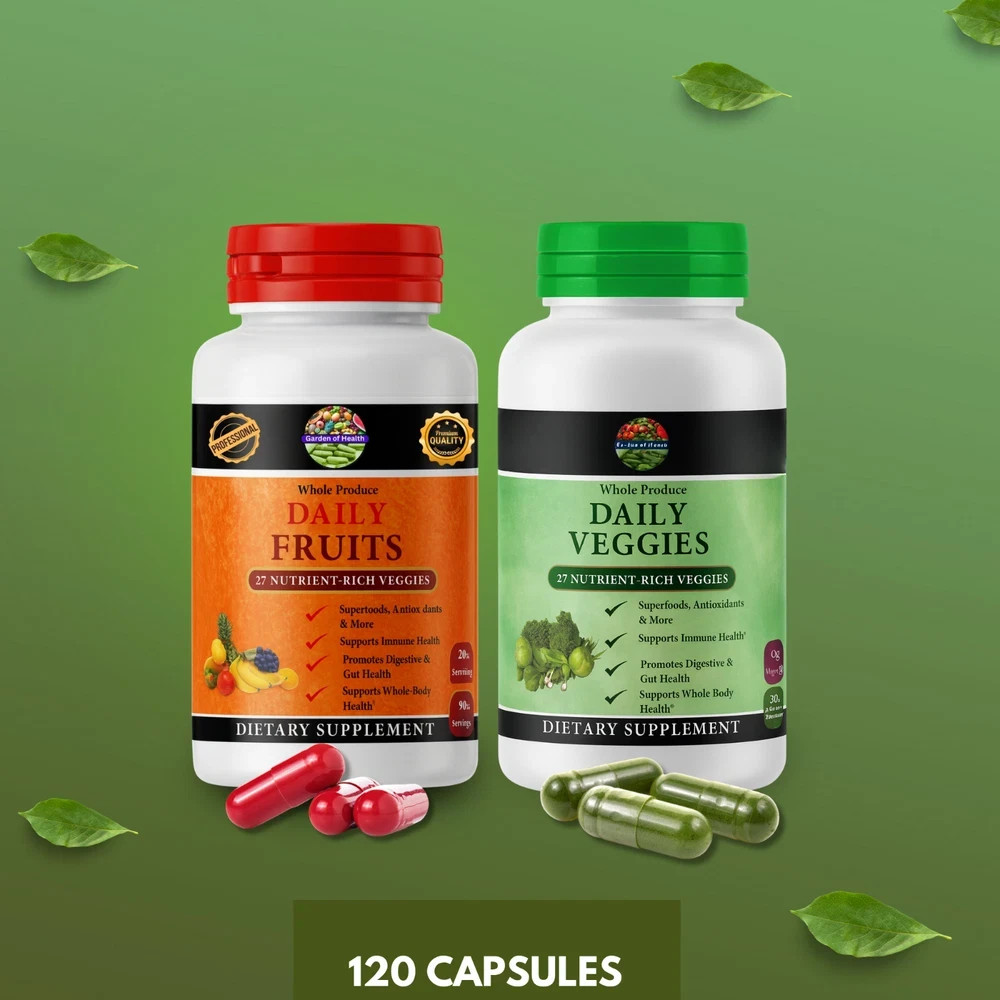 Garden OF Health! Fruits Veggies Superfood Daily Immune Digest Formula 240 Caps