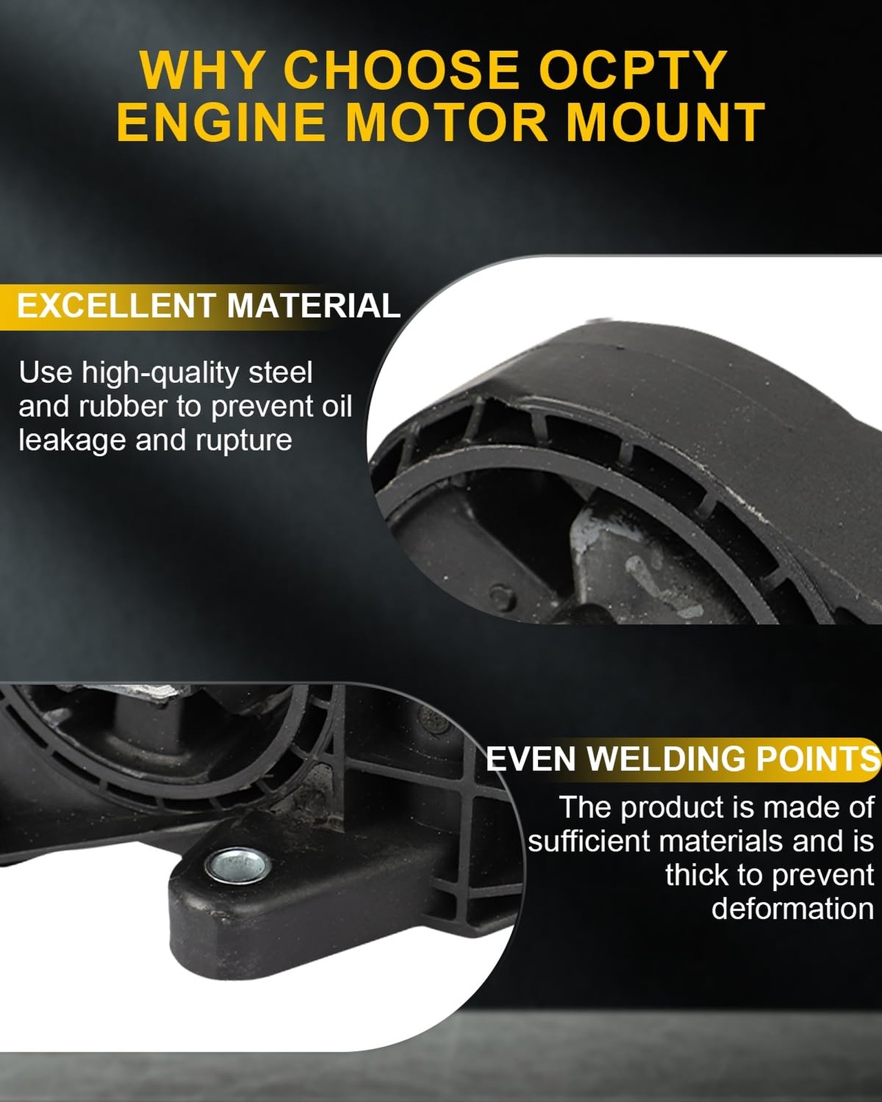 OCPTY Engine Motor Mount and Transmission Mount Set Compatible for Cadillac S…