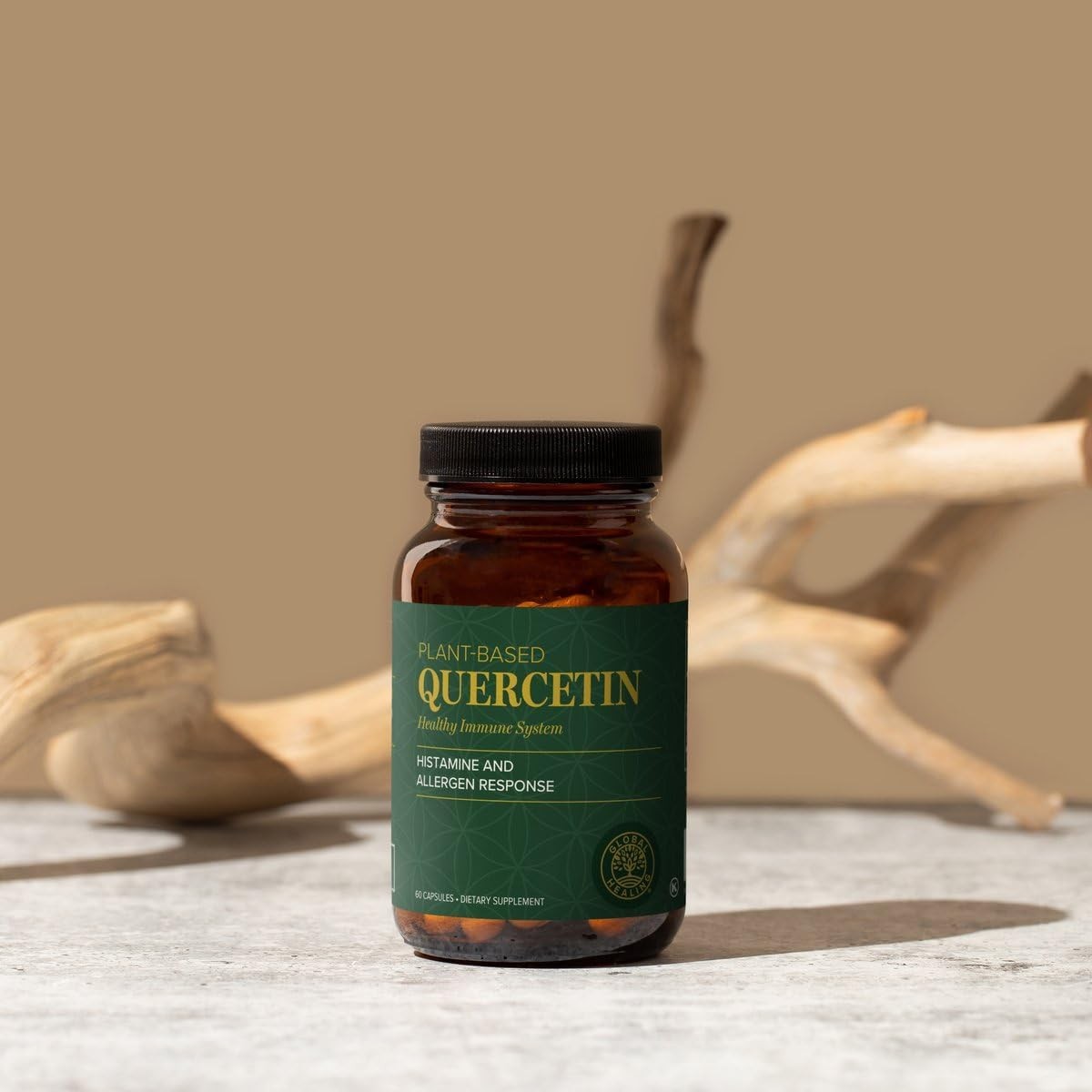 Global Healing Center Quercetin (2-Pack) 500mg Total, 250mg Each, Support Immu