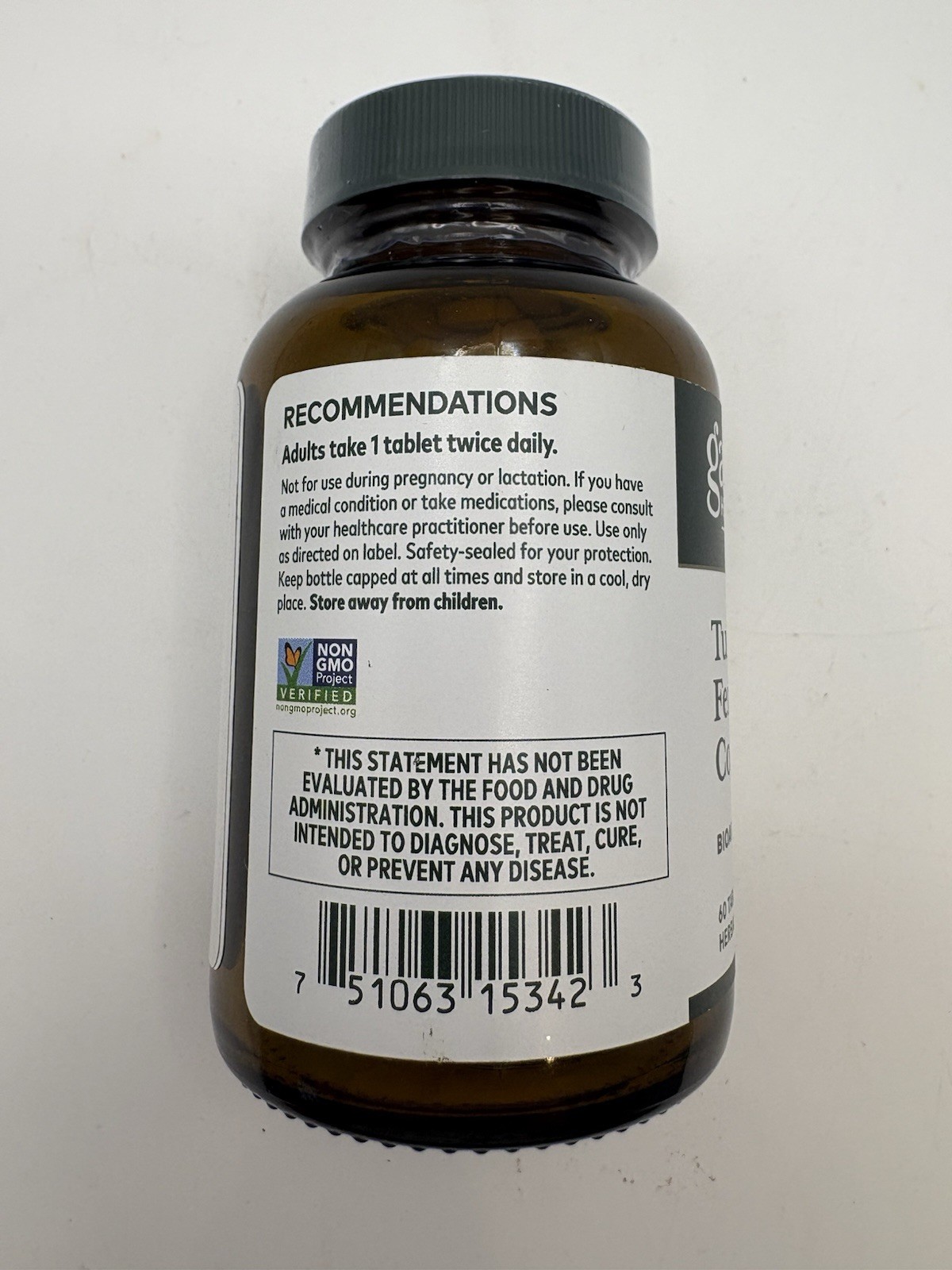 Gaia Herbs Pro – Turmeric Fenugreek Complex (60tablets) Expires 10/9/2026