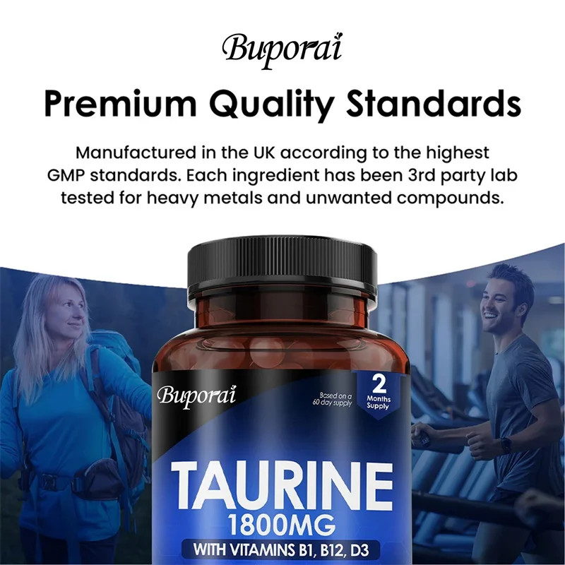 Taurine 120pcs,Relieve Fatigue,Improve Mental Strength,Promote Brain Development